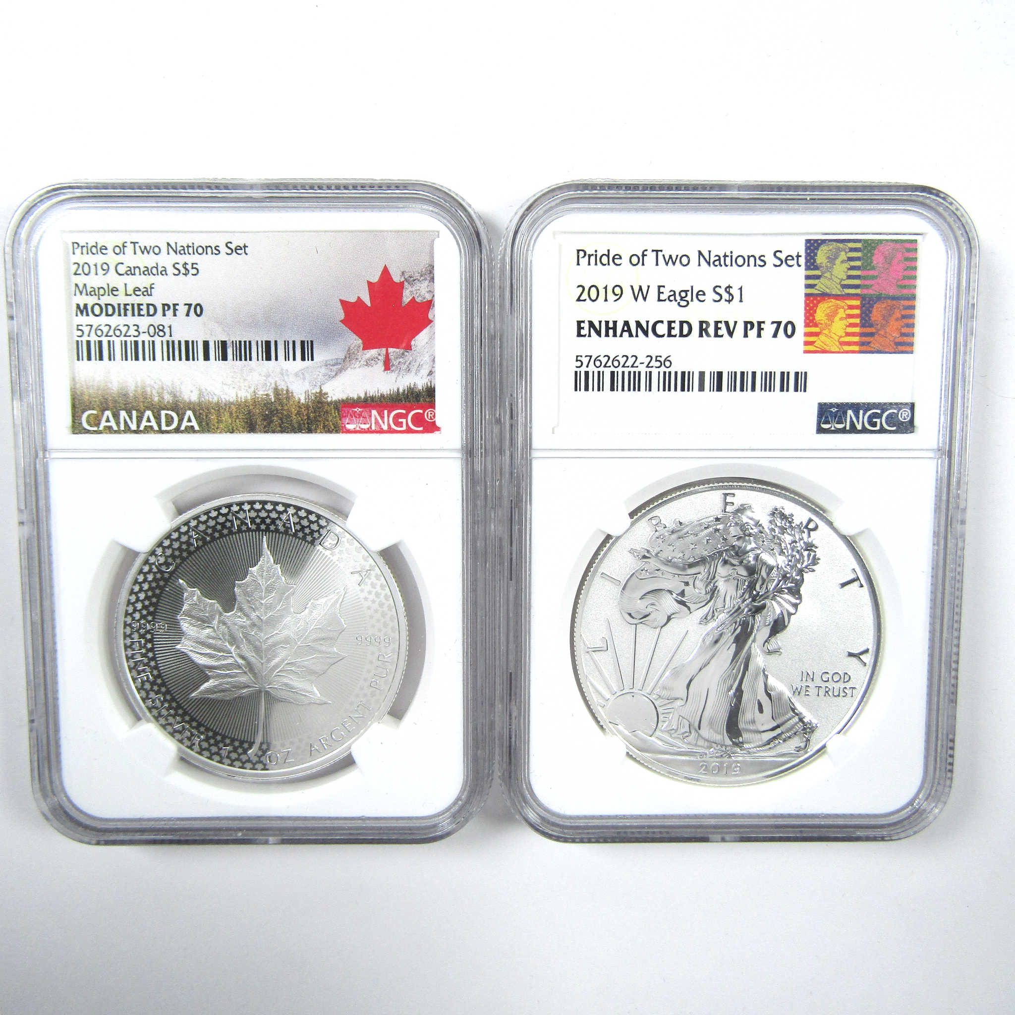 2019 Pride of Two Nations Two-Coin Silver Set PF 70 NGC SKU:CPC6876
