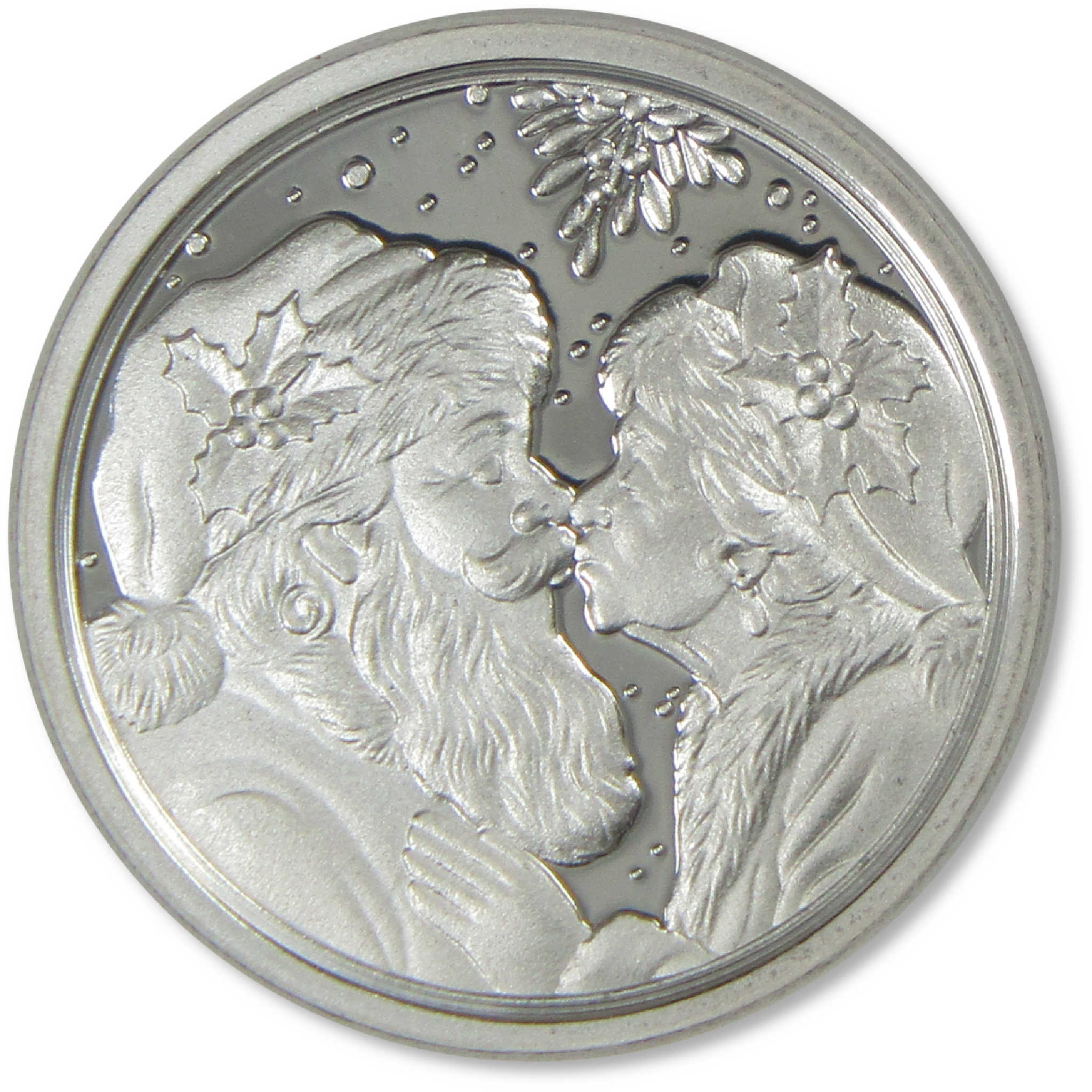 Santa & Mrs Claus 1/4 oz .999 Silver Round Merry Christmas Collectible