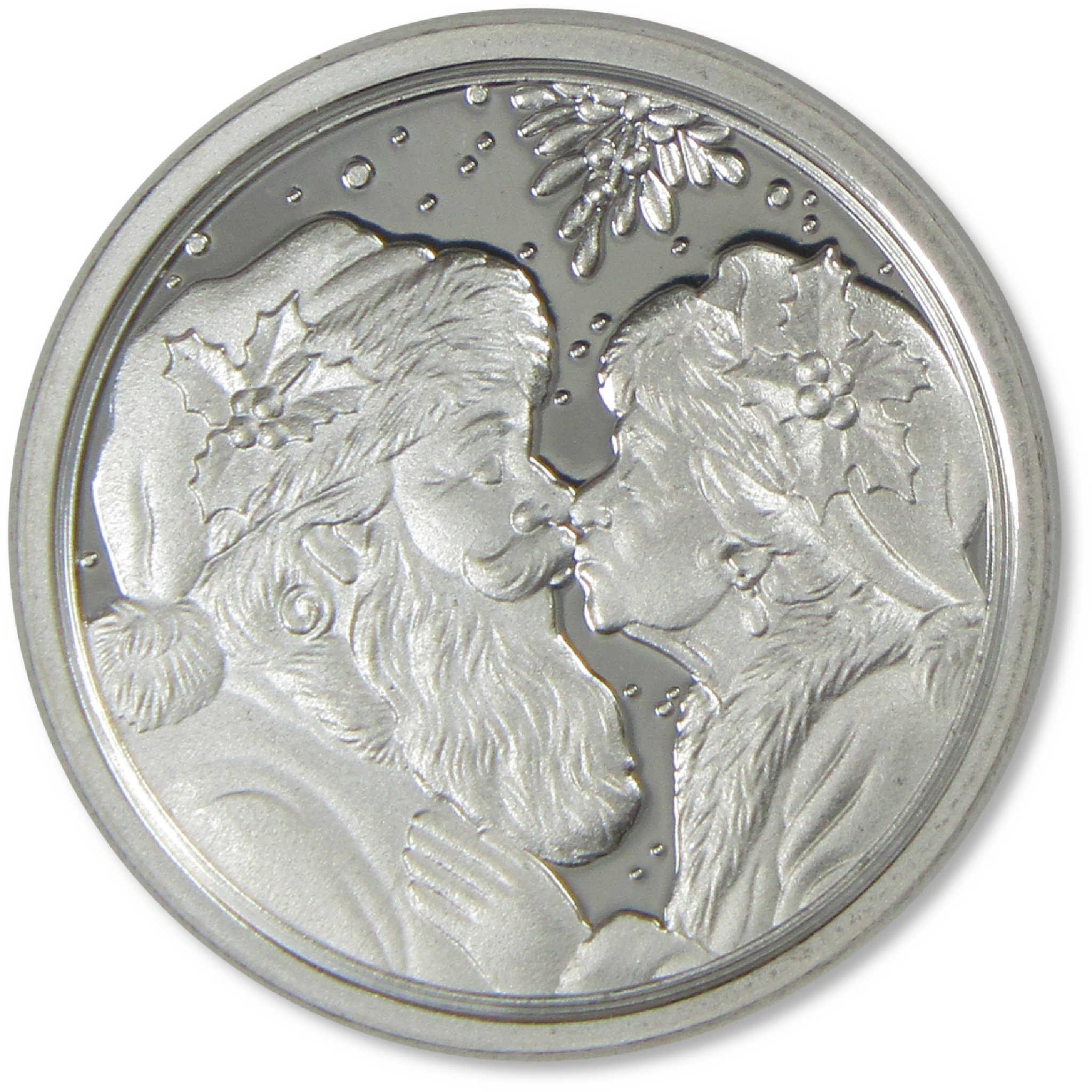 Santa & Mrs Claus 1/4 oz .999 Silver Round Merry Christmas Collectible