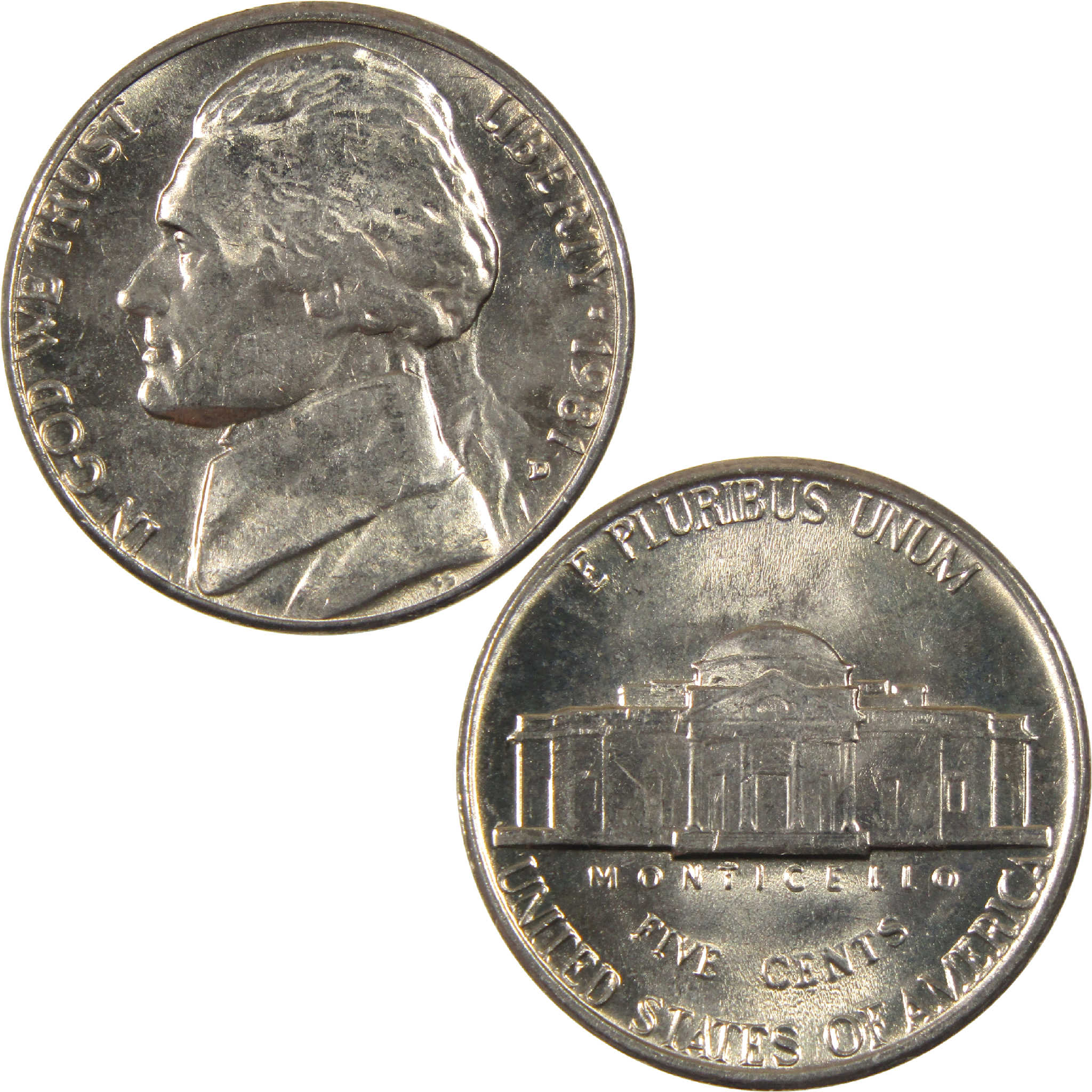 1981 D Jefferson Nickel Uncirculated 5c Coin