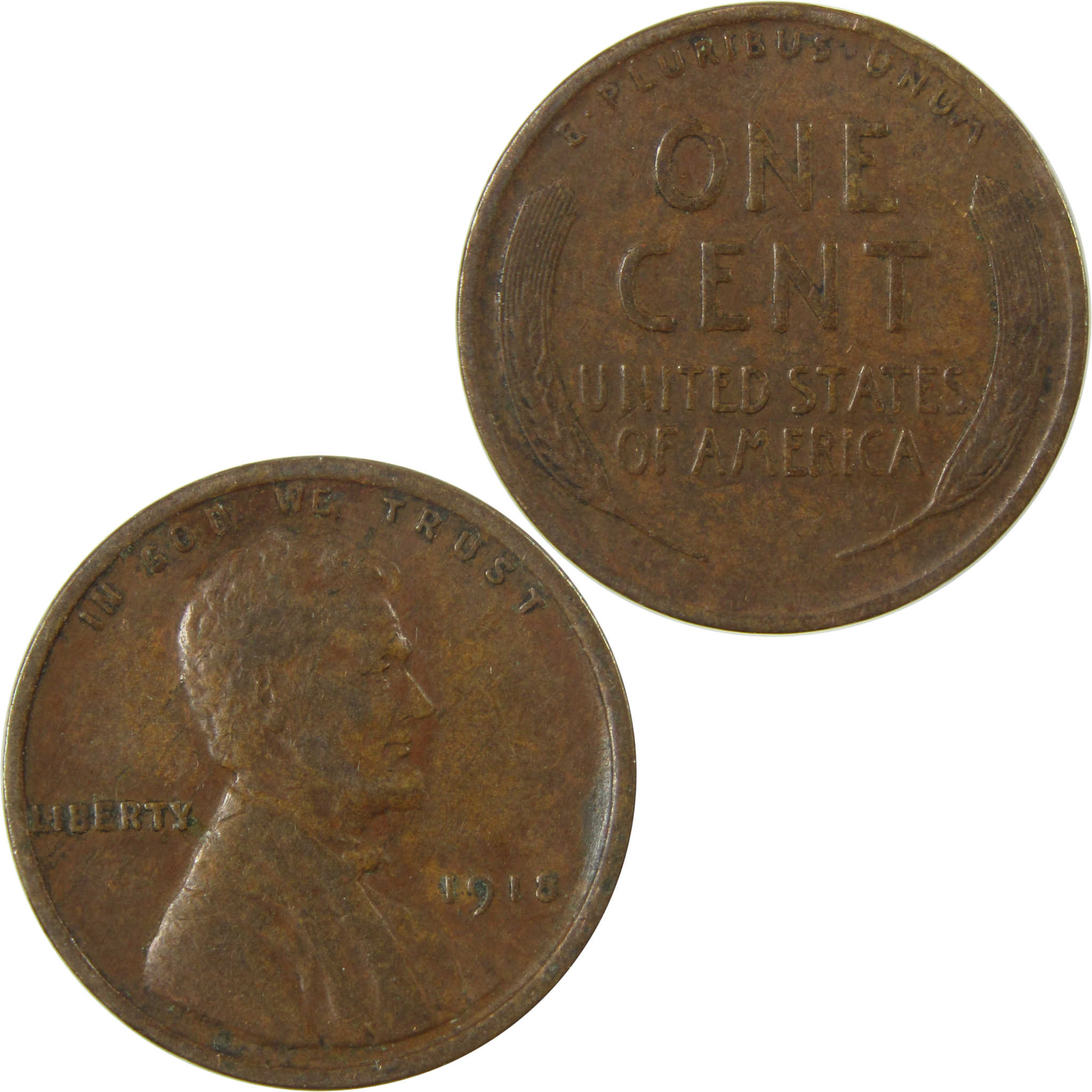 1918 Lincoln Wheat Cent VF Very Fine Penny 1c Coin SKU:I26824