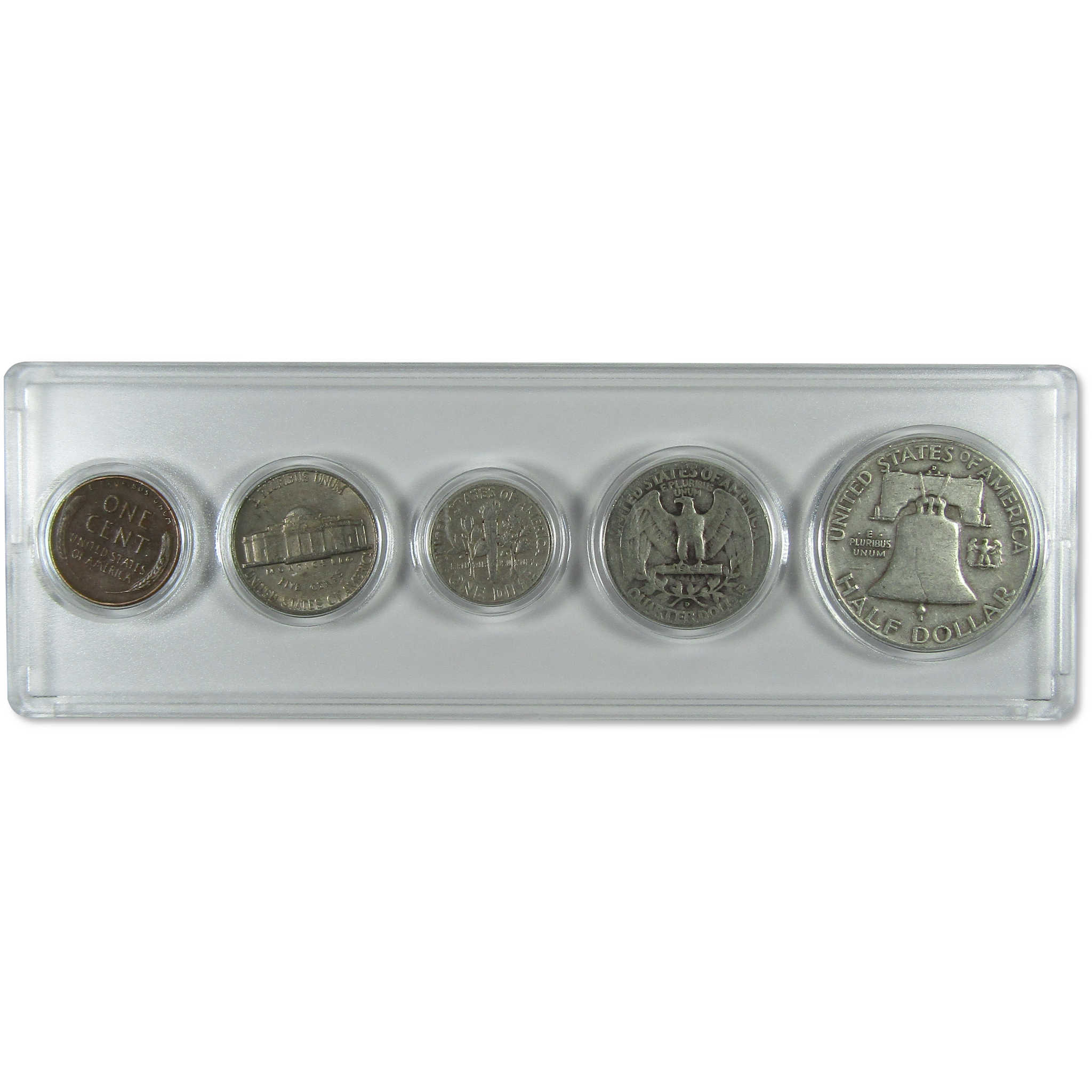 1949 Year Set 5 Coins in Circulated or Better Condition Collectible Gift Set