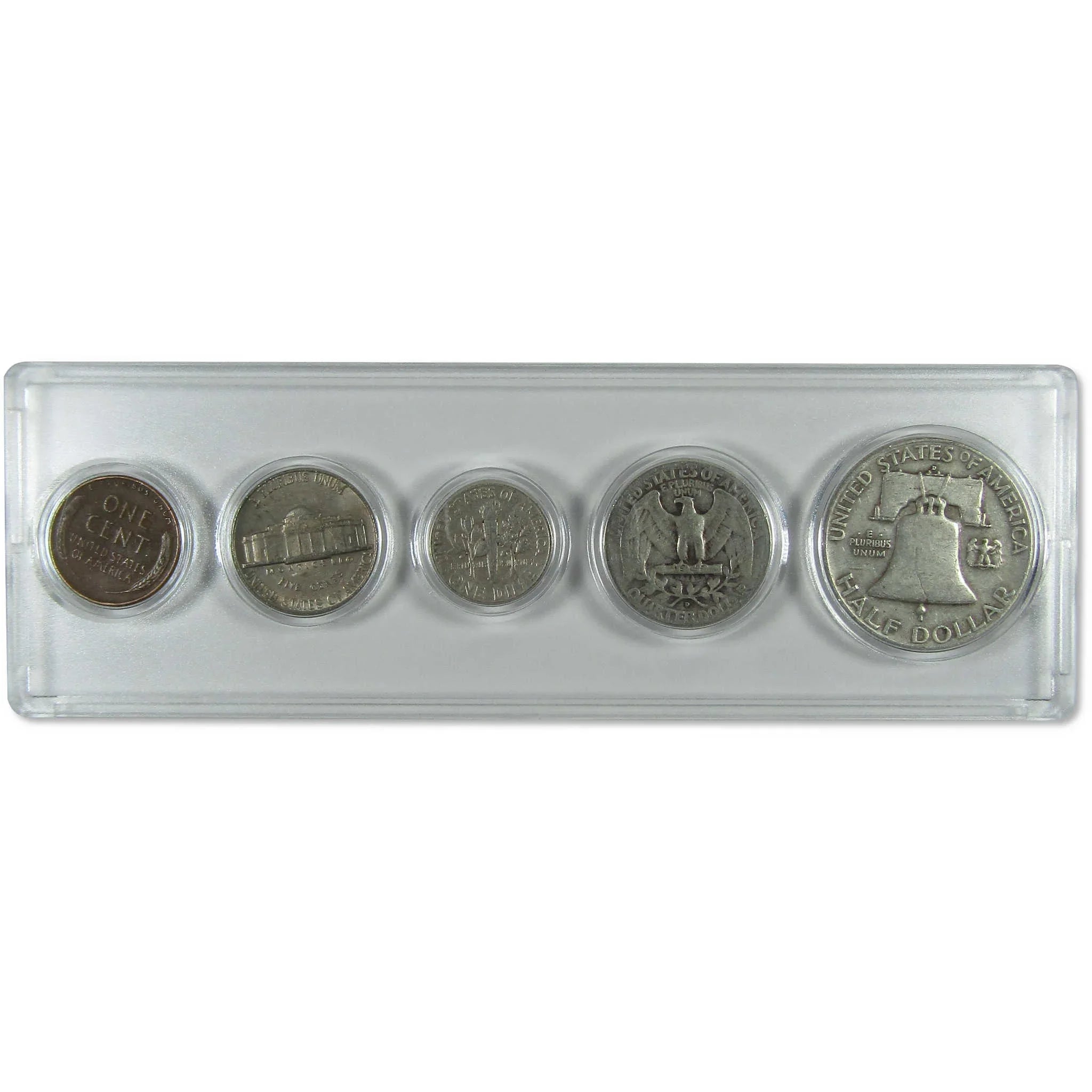 1949 Year Set 5 Coins in Circulated or Better Condition Collectible Gift Set