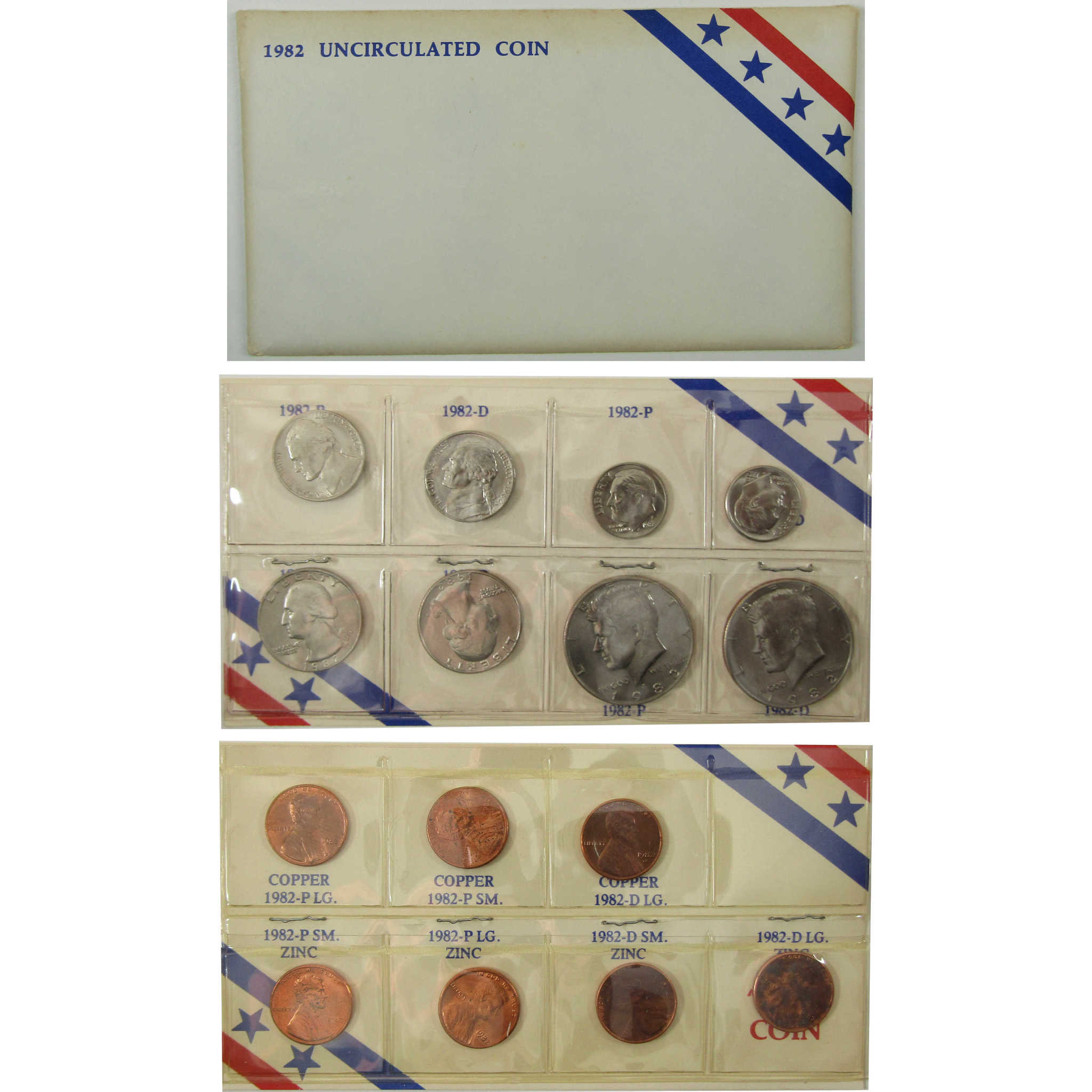1982 P&D Unofficial 15-Coin Uncirculated Mint Set SKU:I28198