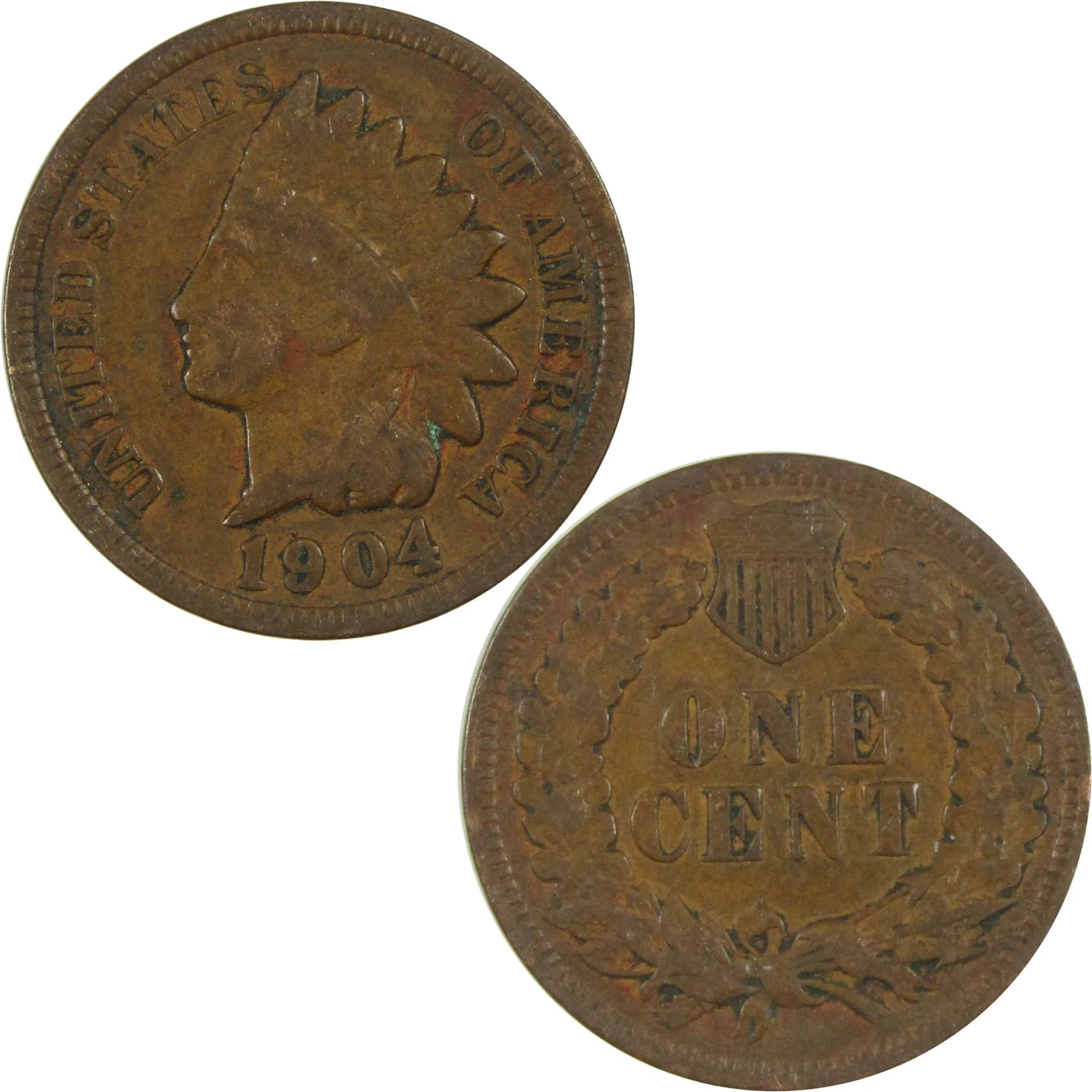 1904 Indian Head Cent VG Very Good Penny 1c Coin SKU:I27021