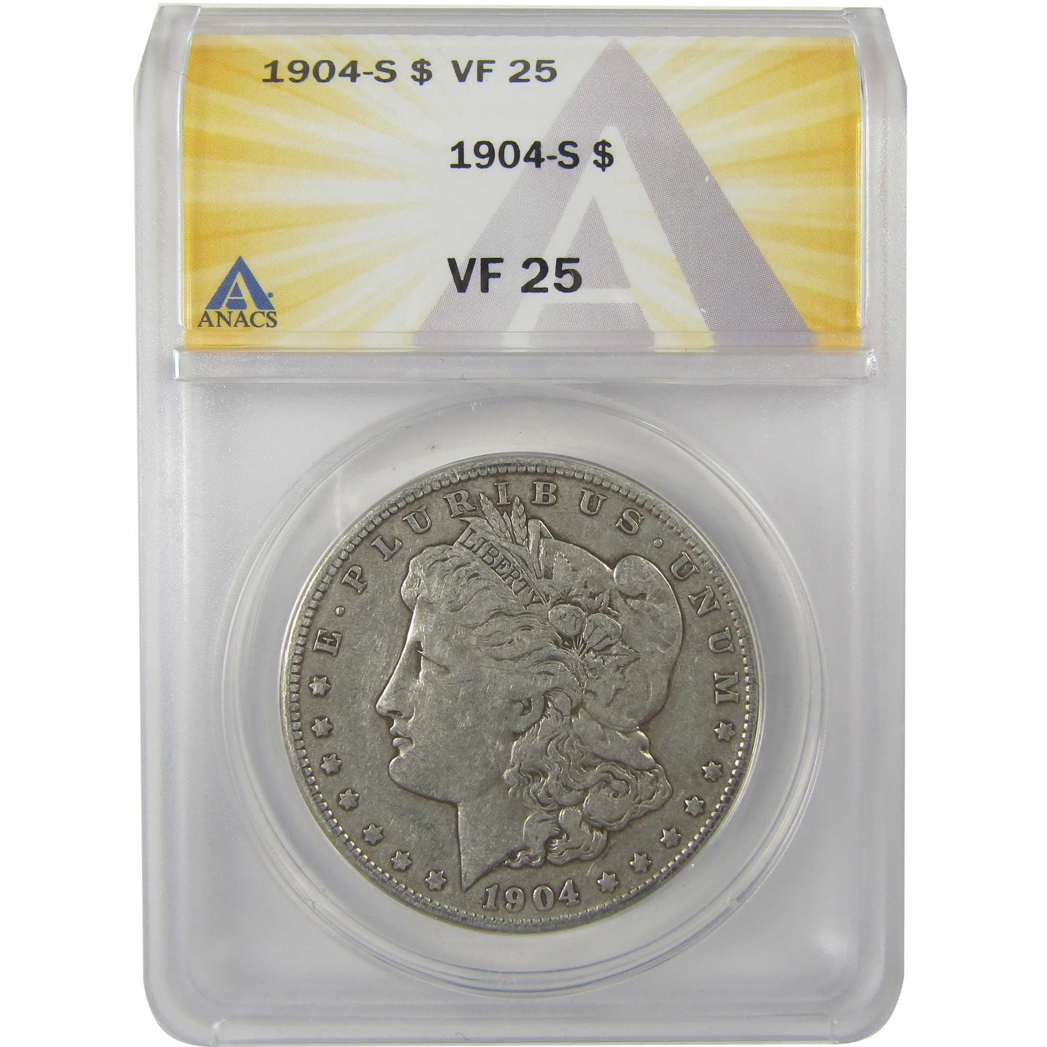 1904 S Morgan Dollar VF 25 ANACS Silver $1 Coin SKU:I21142 - Morgan coin - Morgan silver dollar - Morgan silver dollar for sale - Profile Coins & Collectibles