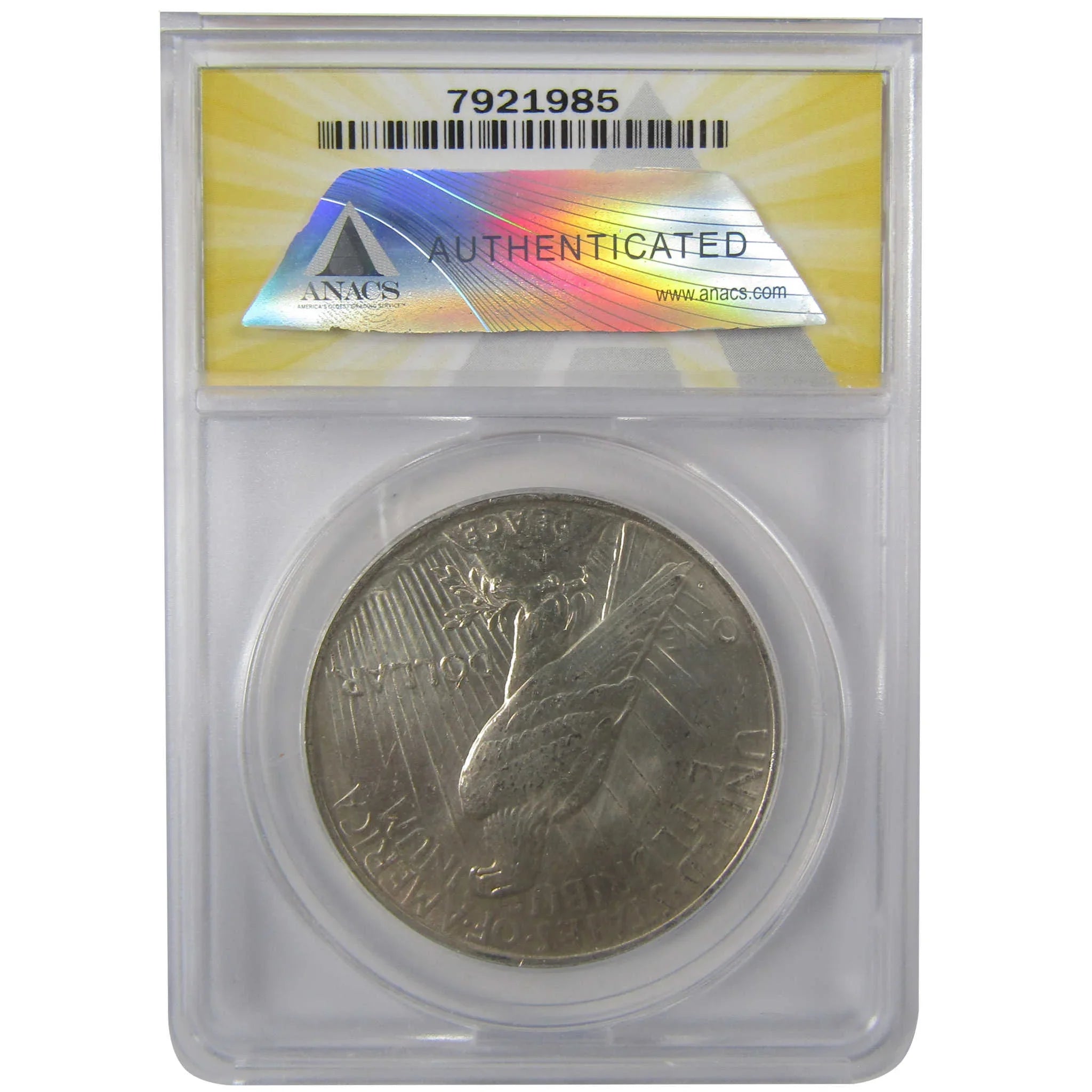 1927 D Peace Silver Dollar MS 60 Details ANACS Uncirculated SKU:I24455