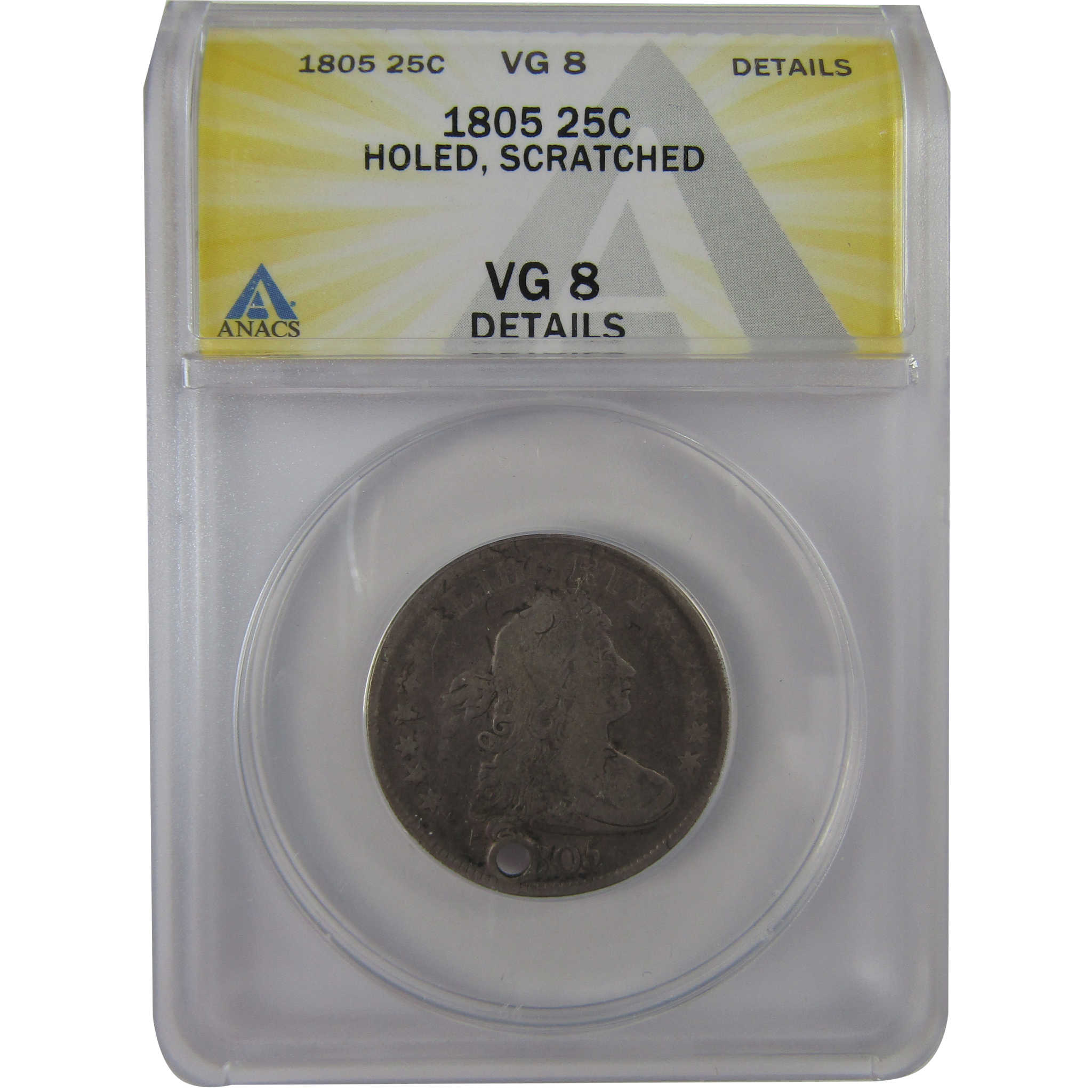 1805 Draped Bust Quarter VG 8 Details ANACS Silver SKU:CPC1202