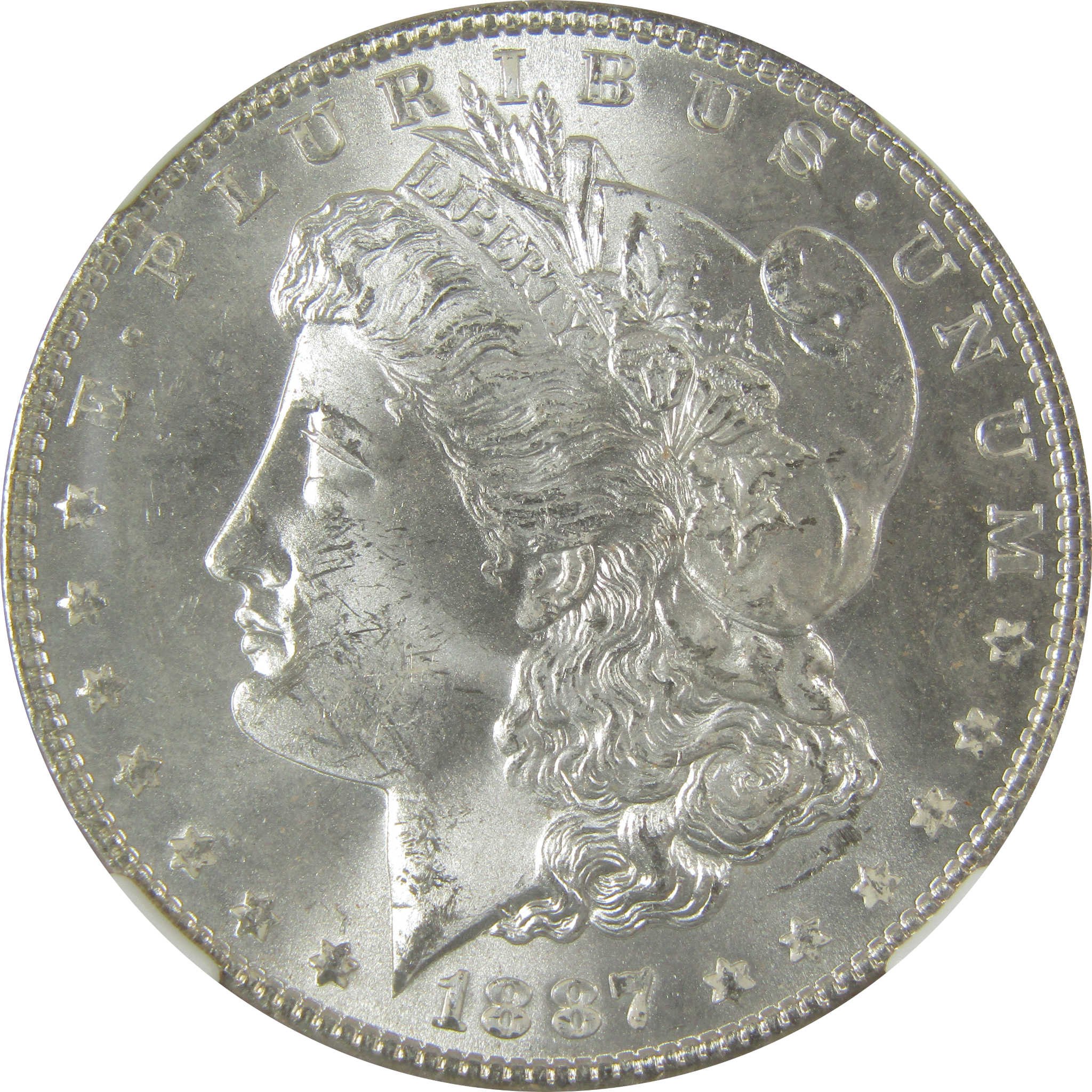 1887 Morgan Dollar MS 63 NGC Silver Uncirculated $1 Coin SKU:CPC0501 - Morgan coin - Morgan silver dollar - Morgan silver dollar for sale - Profile Coins & Collectibles
