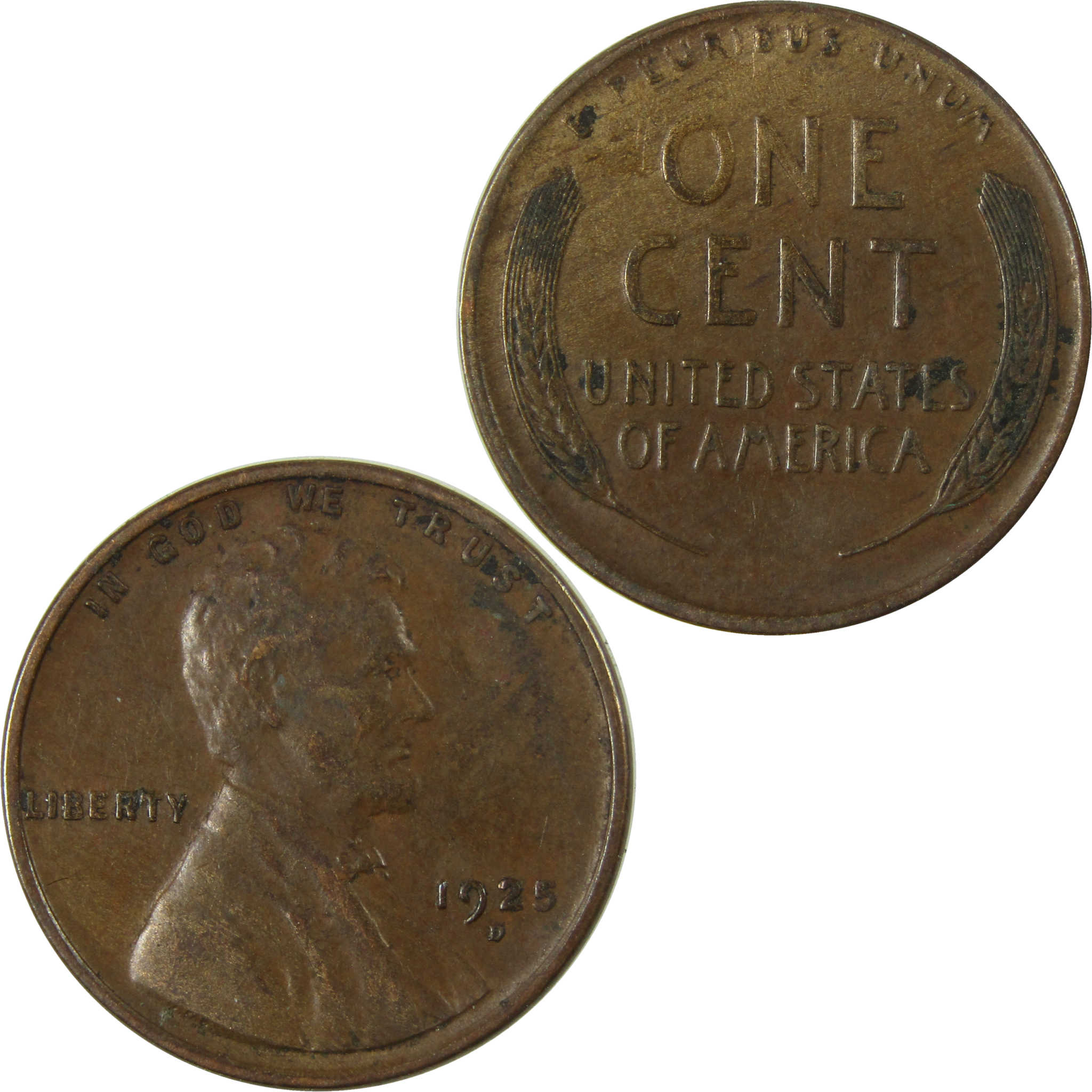 1925 D Lincoln Wheat Cent VF Very Fine Penny 1c Coin SKU:I26973