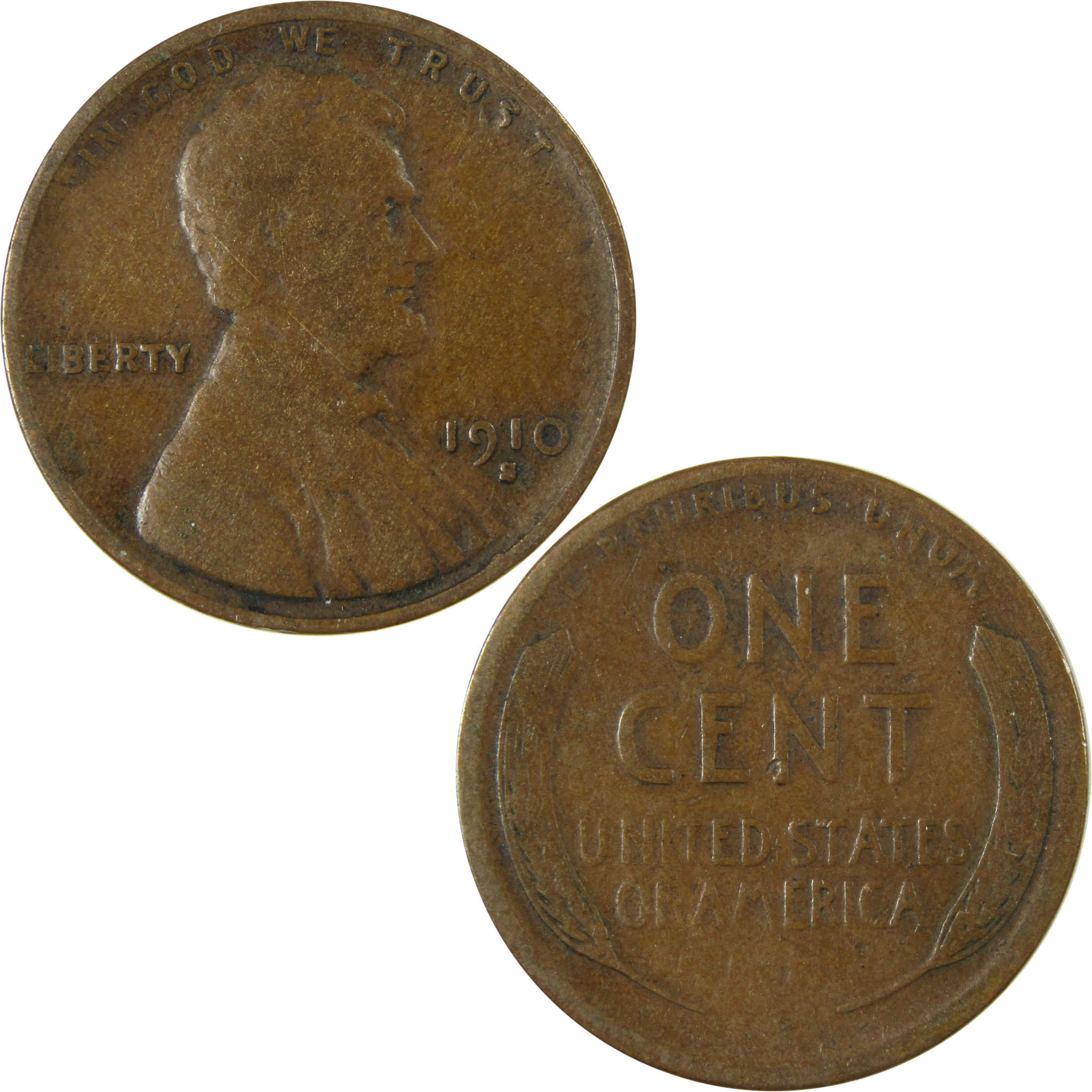 1910 S Lincoln Wheat Cent VG Very Good Penny 1c Coin SKU:I26347