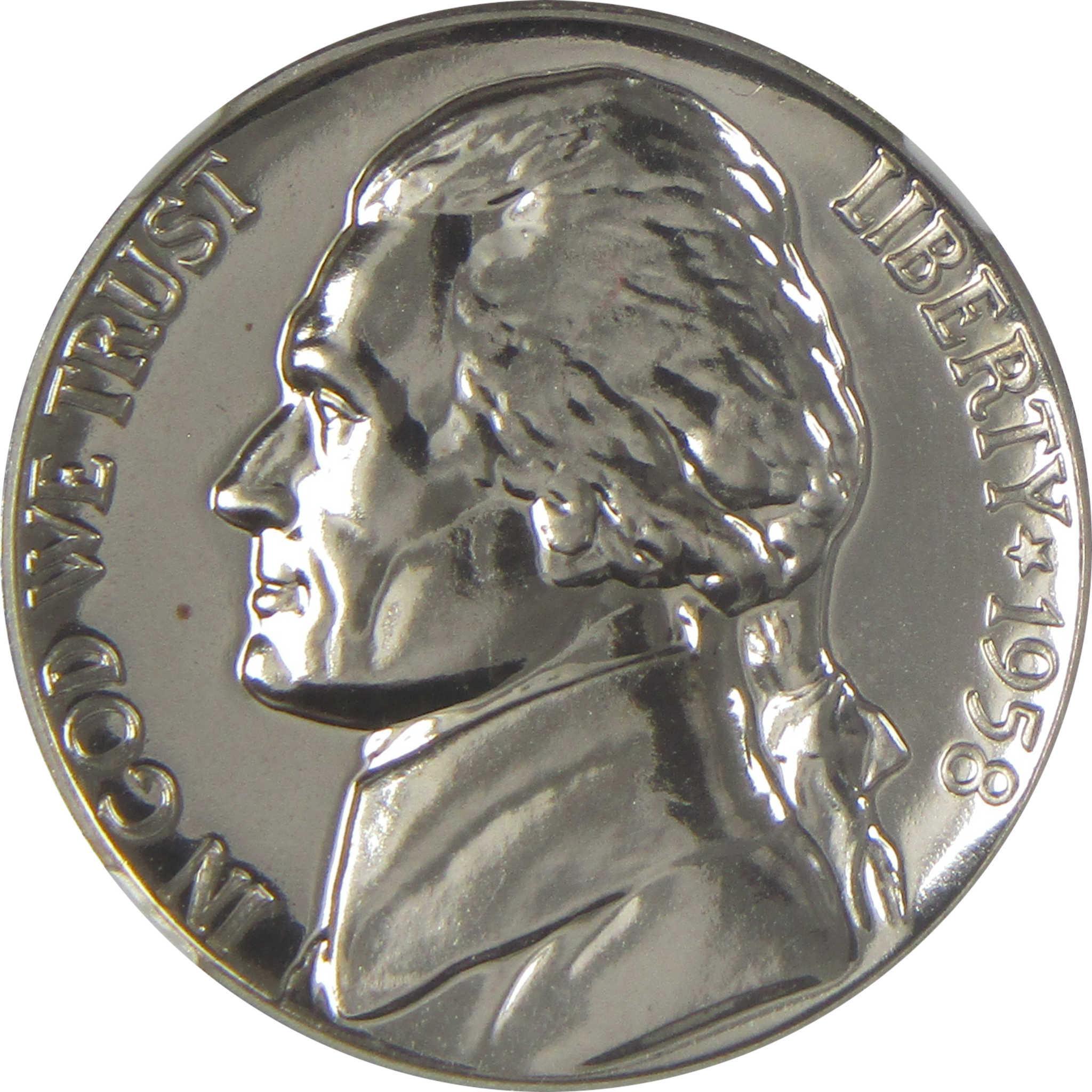 1958 Jefferson Nickel PF 67 NGC Proof 5c Coin SKU:I20646