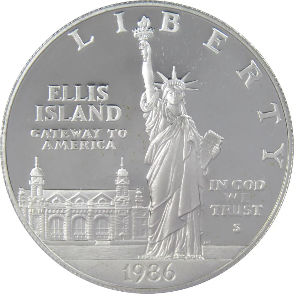 1986 S Statue of Liberty Commemorative Silver Dollar Proof $1 Coin