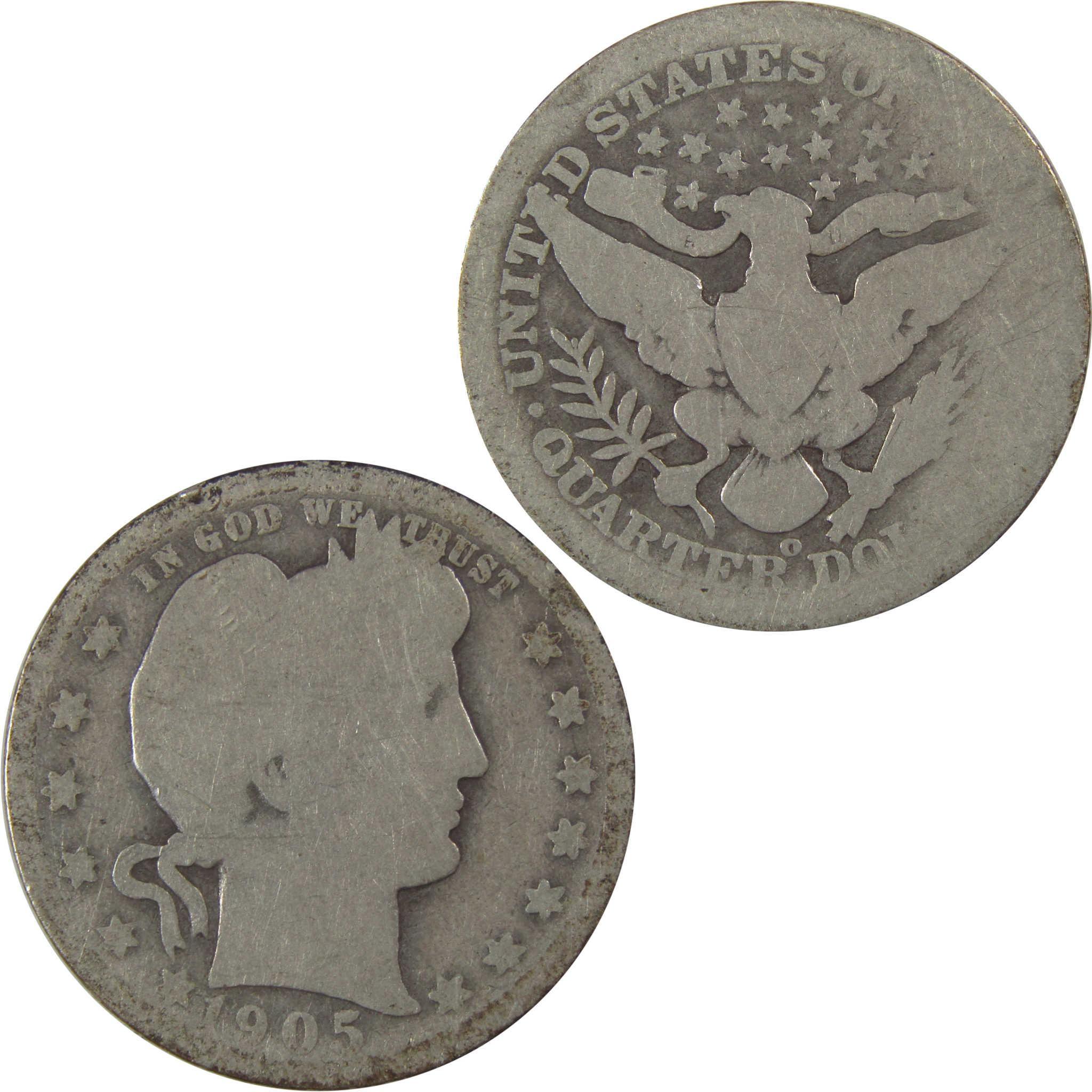 1905 O Barber Silver Quarter AG About Good 25c Coin SKU:I24493