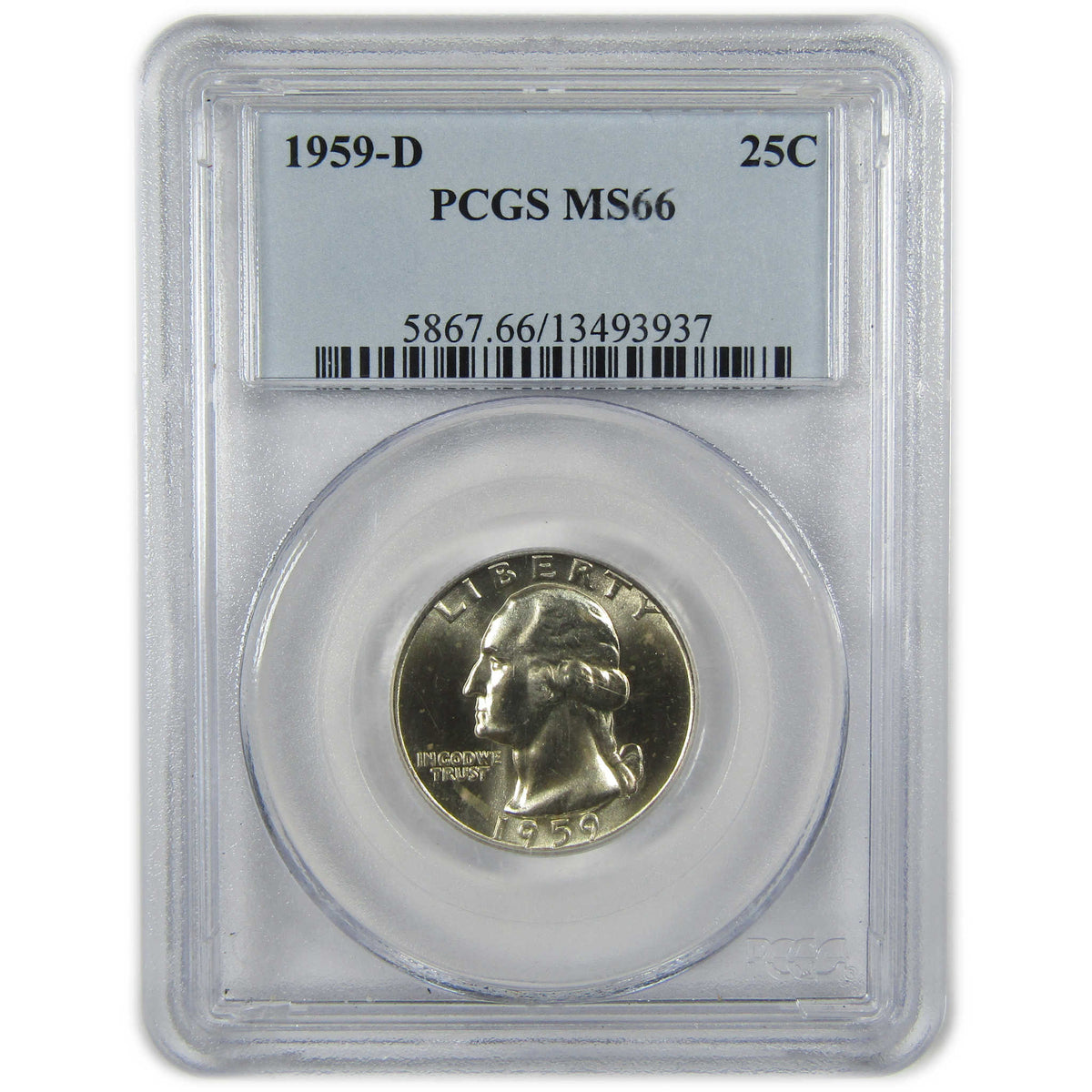 1959 D Washington Silver Quarter MS 66 PCGS 25c Coin SKU:I28804