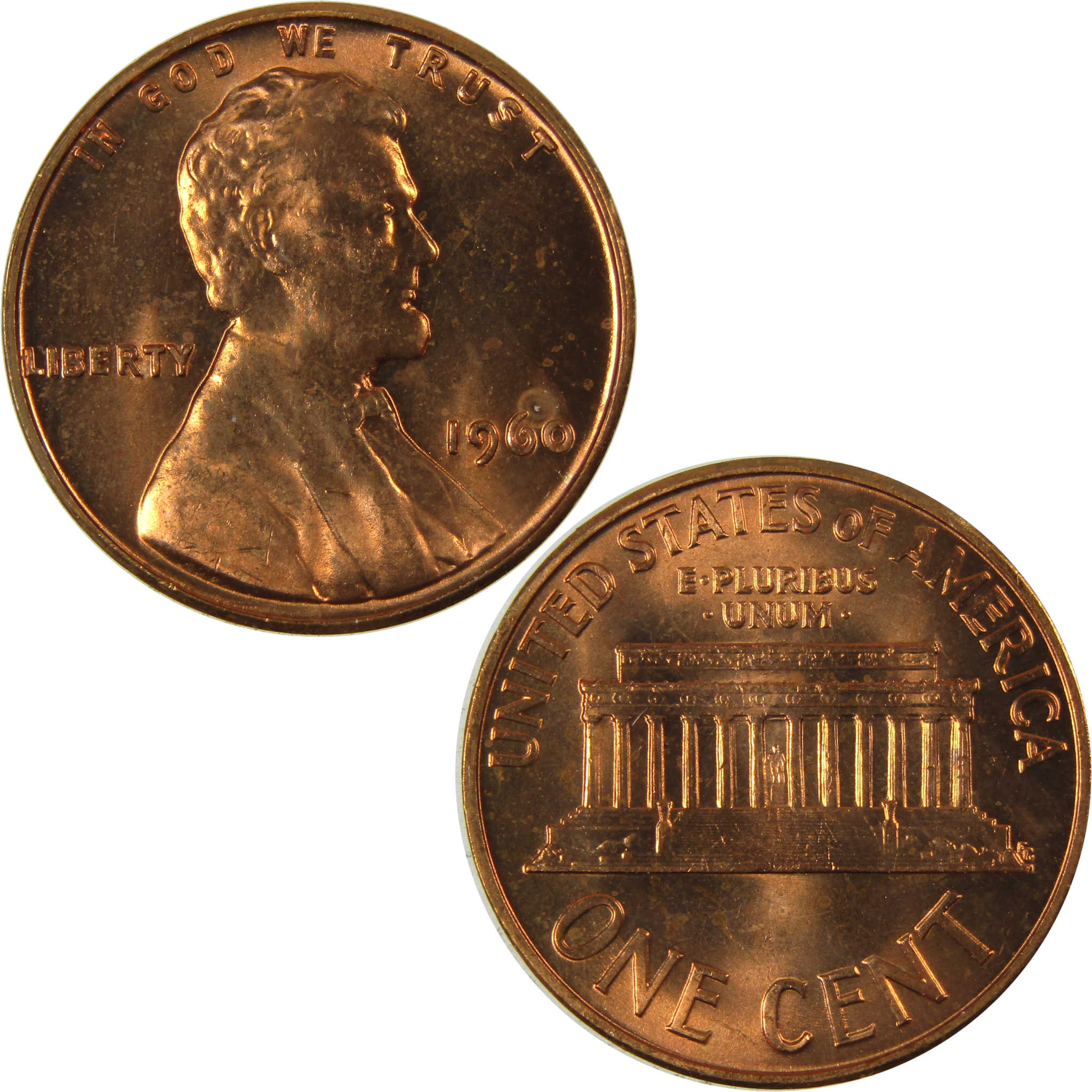 1960 Small Date Lincoln Memorial 1c Uncirculated Mint State SKU:I26581
