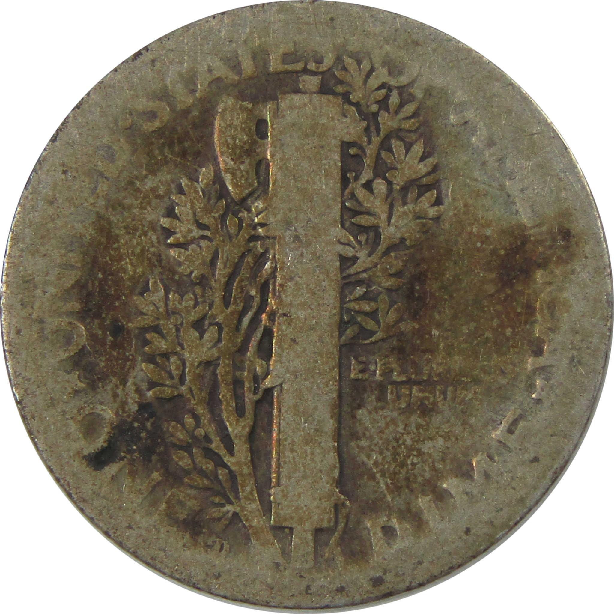 1924 D Mercury Silver Dime AG About Good 10c Coin SKU:I24380