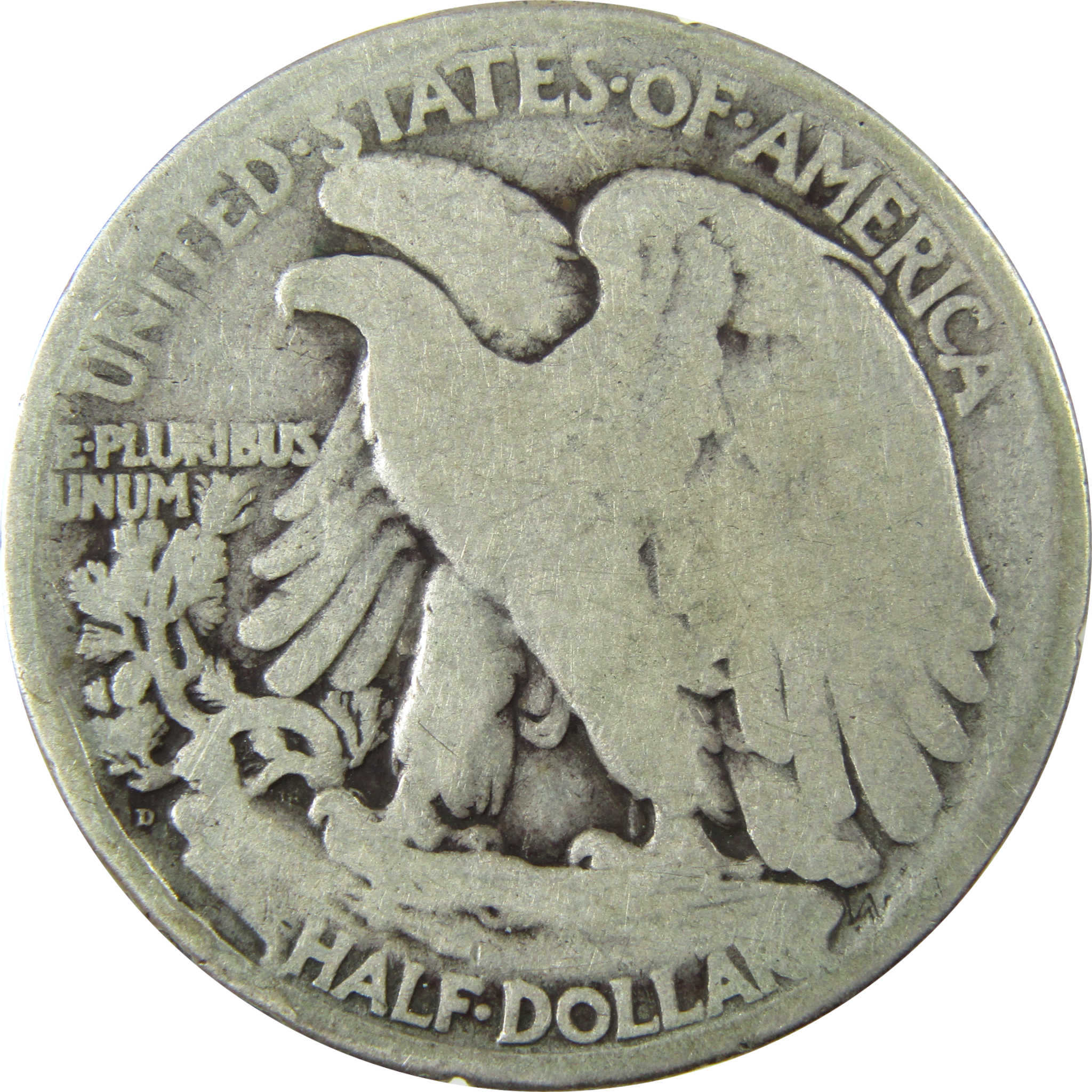1919 D Liberty Walking Silver Half Dollar G Good Details SKU:CP1424