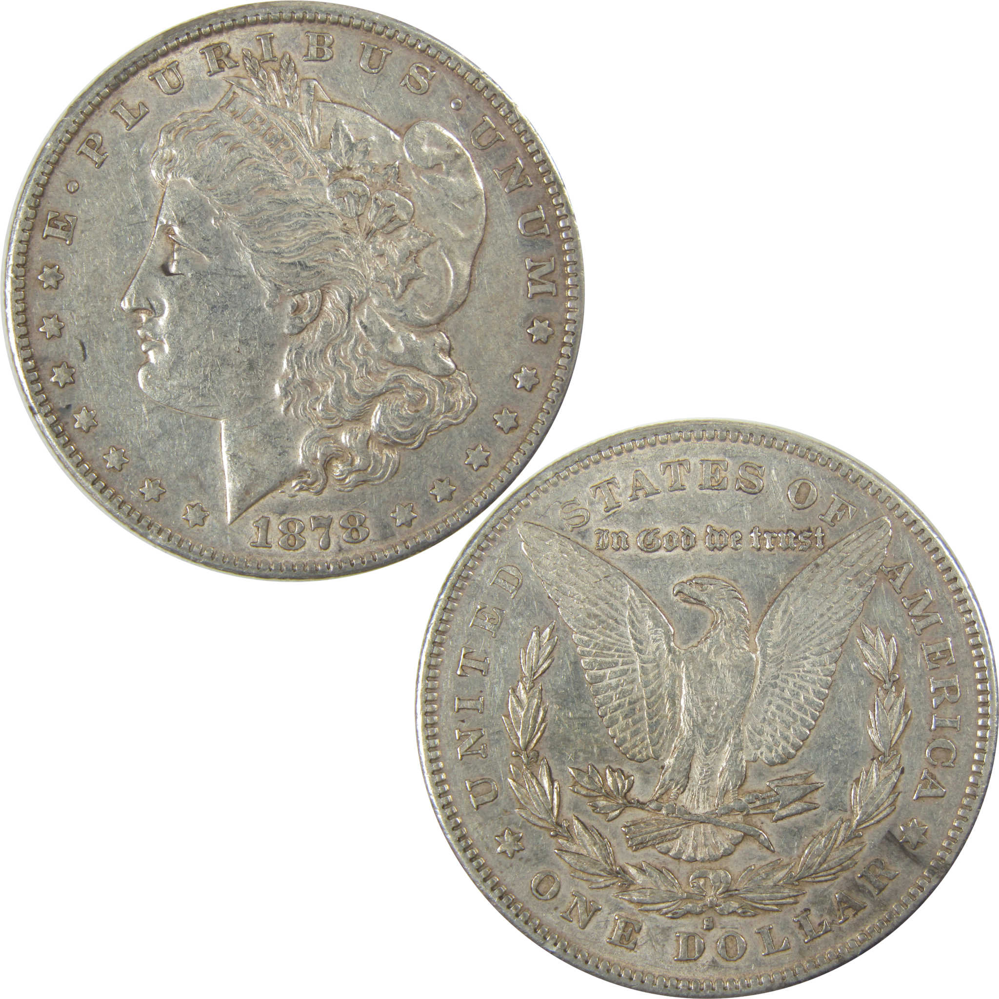 1878 S Morgan Dollar XF EF Extremely Fine Silver $1 Coin SKU:I19955 - Morgan coin - Morgan silver dollar - Morgan silver dollar for sale - Profile Coins & Collectibles