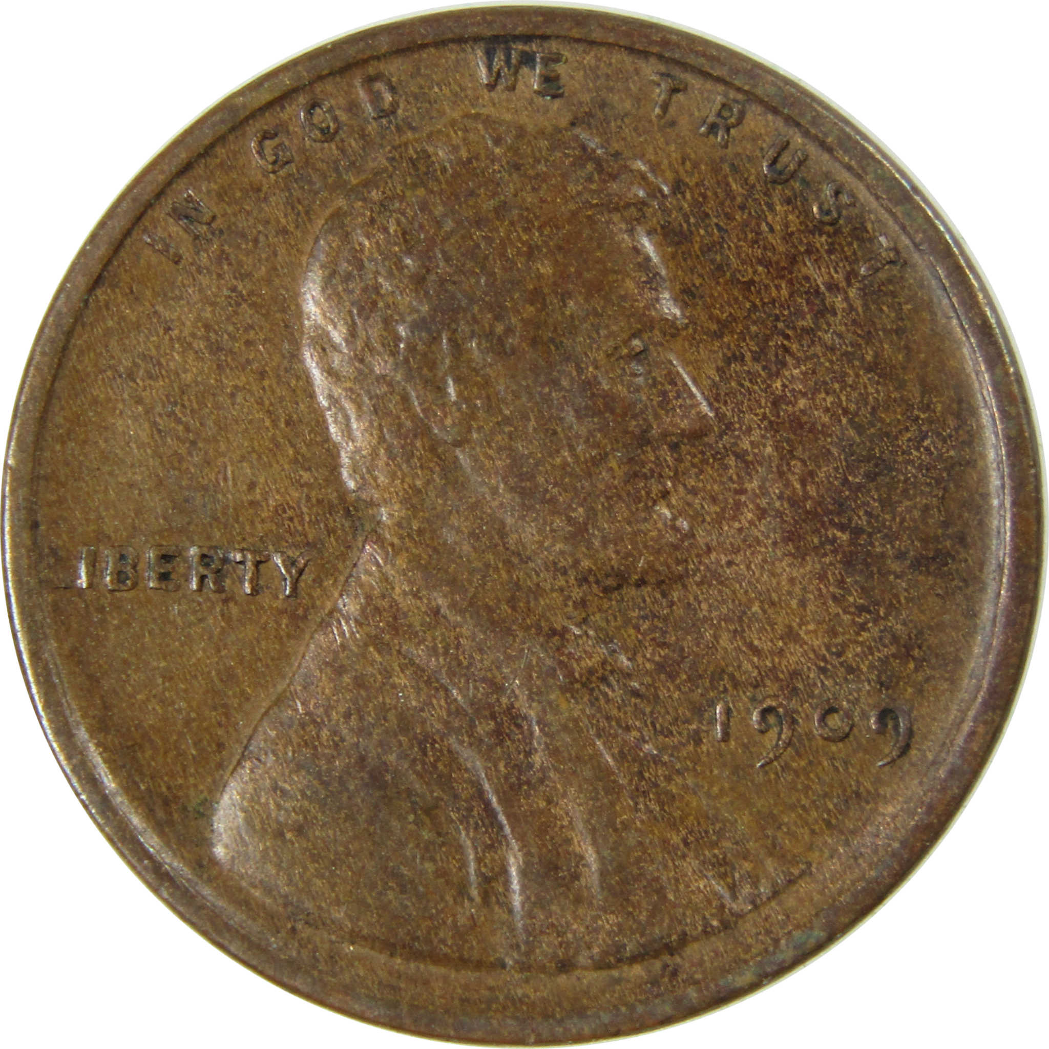 1909 Lincoln Wheat Cent VF Very Fine Details Penny 1c Coin SKU:I26336