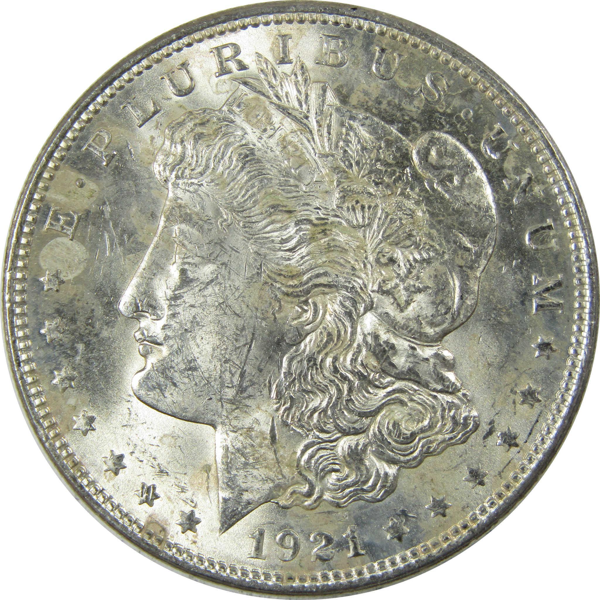 1921 Morgan Silver Dollar Uncirculated Mint State $1 Coin SKU:I25370 - Morgan coin - Morgan silver dollar - Morgan silver dollar for sale - Profile Coins & Collectibles