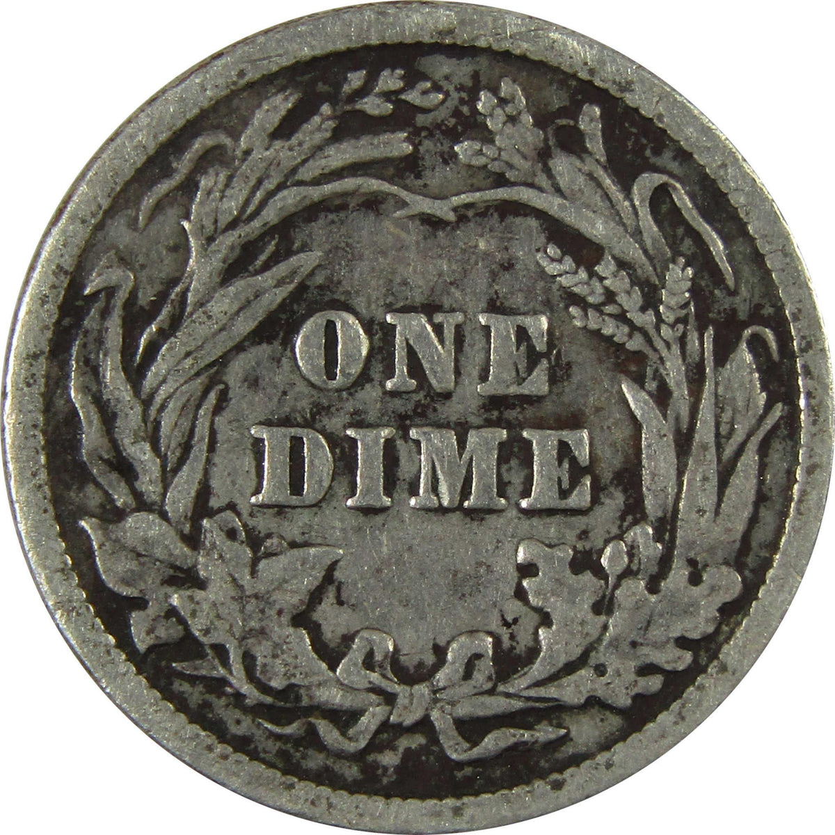1914 Barber Silver Dime F Fine Details 10c Coin Collectible SKU:CP1040