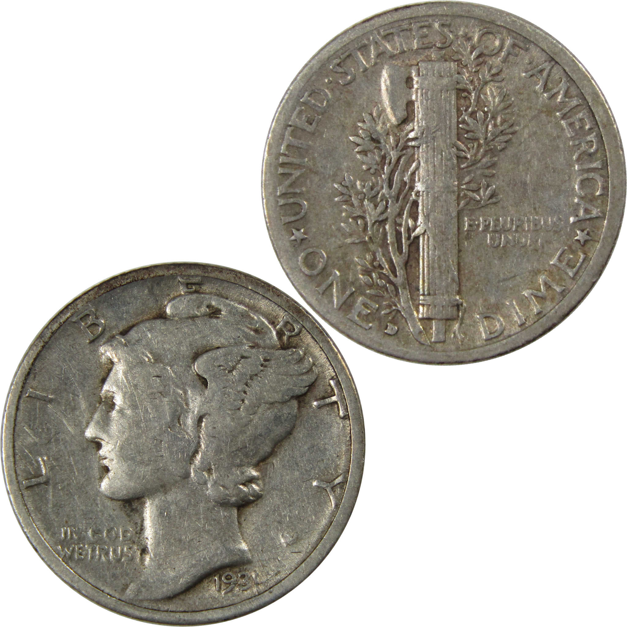 1931 D Mercury Dime XF EF Extremely Fine Silver 10c Coin SKU:I23481