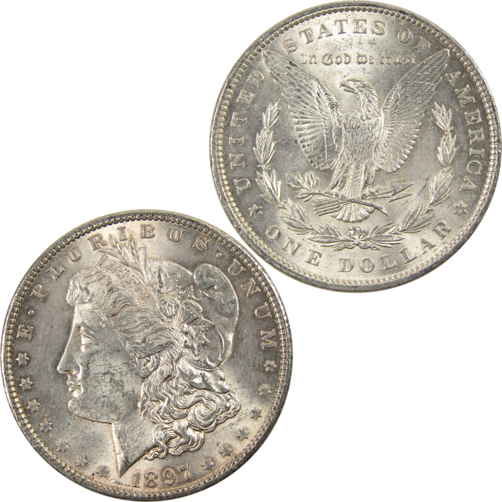 1897 Morgan Dollar CH AU Choice About Uncirculated Silver $1 Coin - Morgan coin - Morgan silver dollar - Morgan silver dollar for sale - Profile Coins & Collectibles