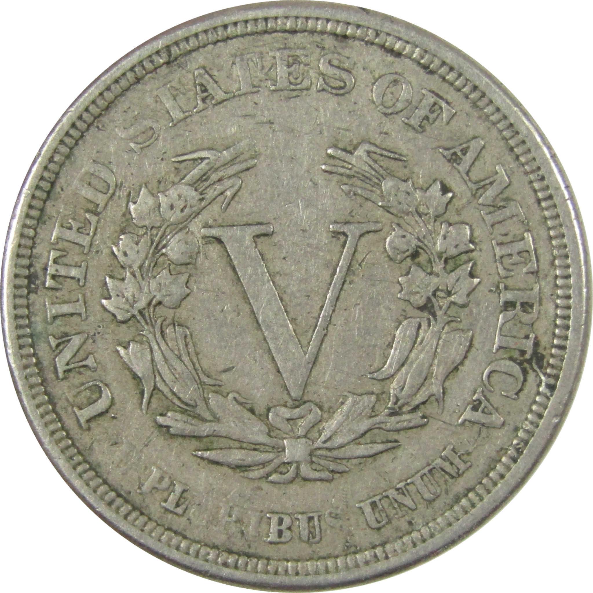 1883 No Cents Liberty Head V Nickel VF Very Fine 5c Coin SKU:I26982