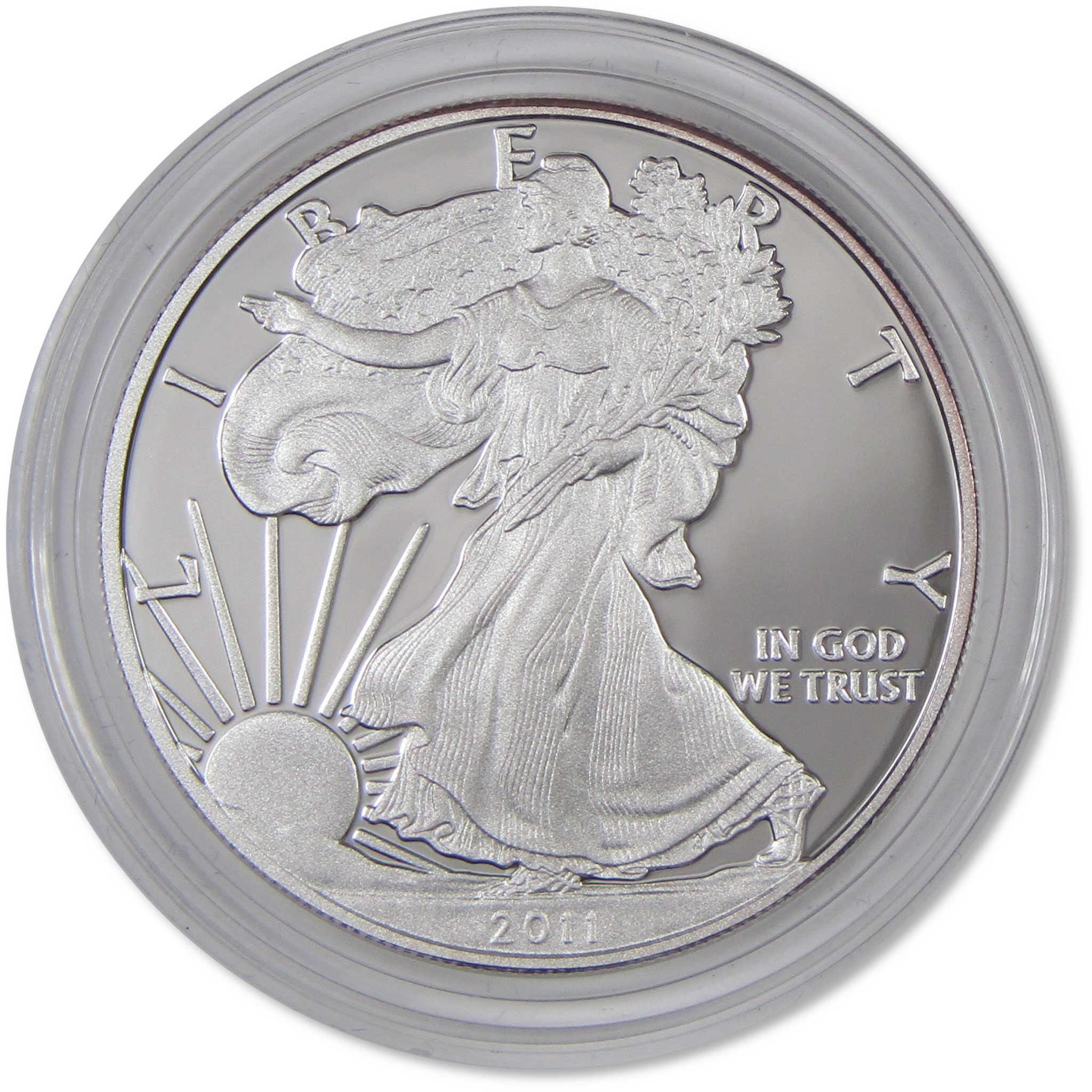 2011 W American Silver Eagle Choice Proof Bullion $1 Coin OGP COA