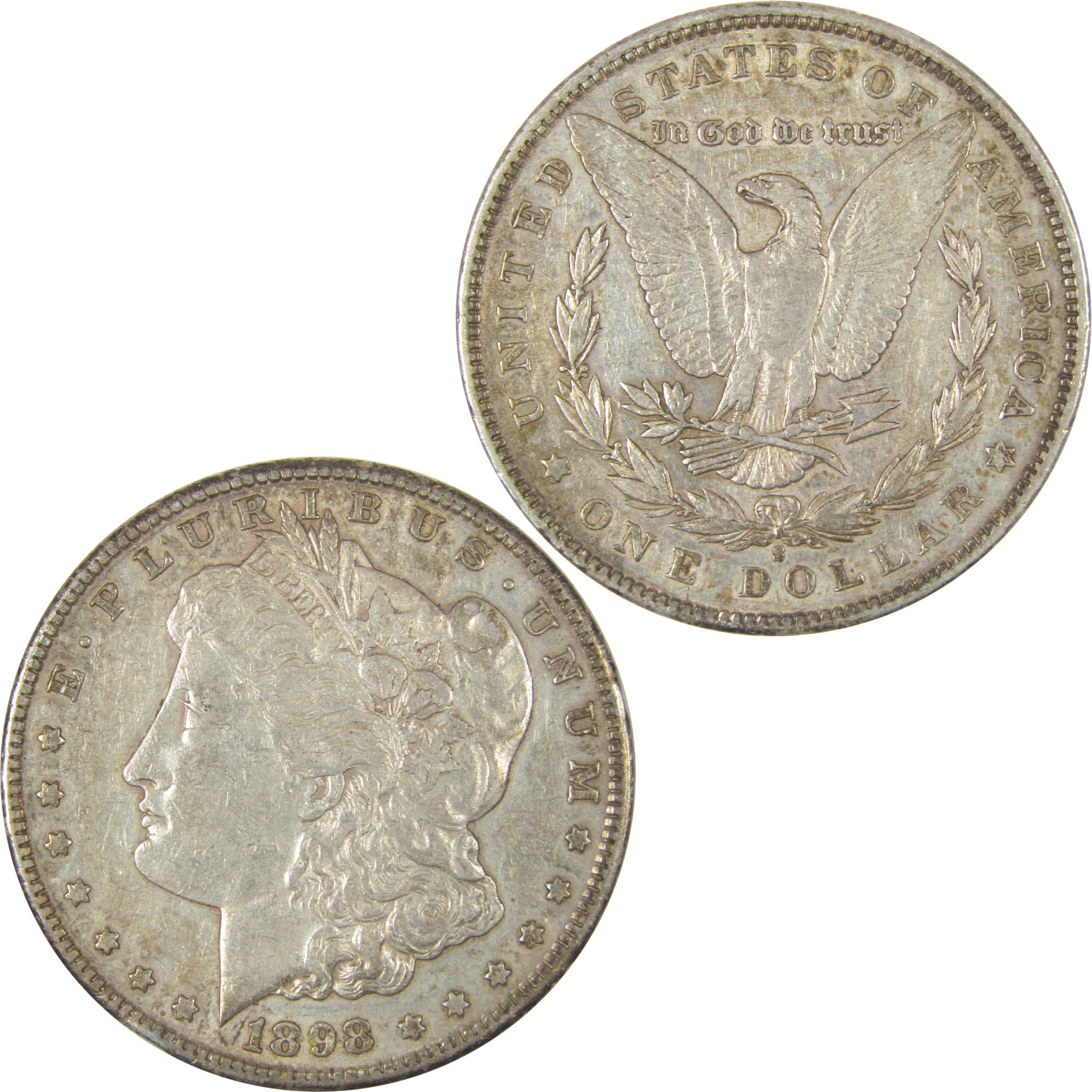 1898 S Morgan Dollar XF EF Extremely Fine Silver $1 Coin SKU:I22564 - Morgan coin - Morgan silver dollar - Morgan silver dollar for sale - Profile Coins & Collectibles