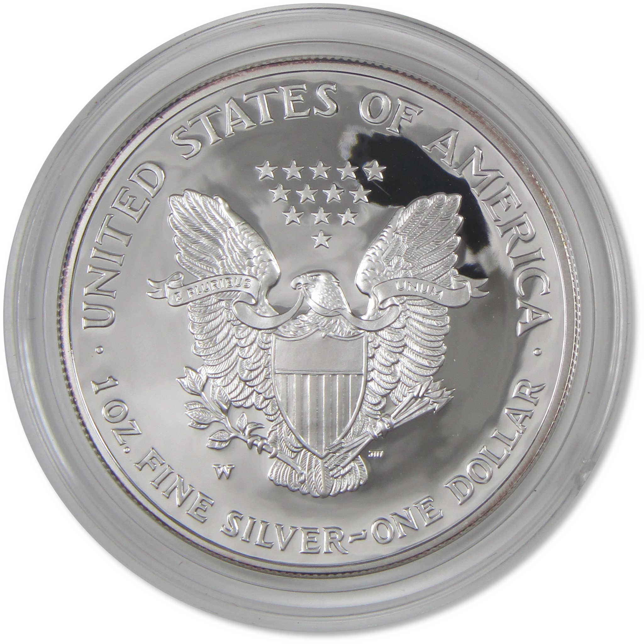 2002 W American Silver Eagle Choice Proof Bullion $1 Coin OGP COA
