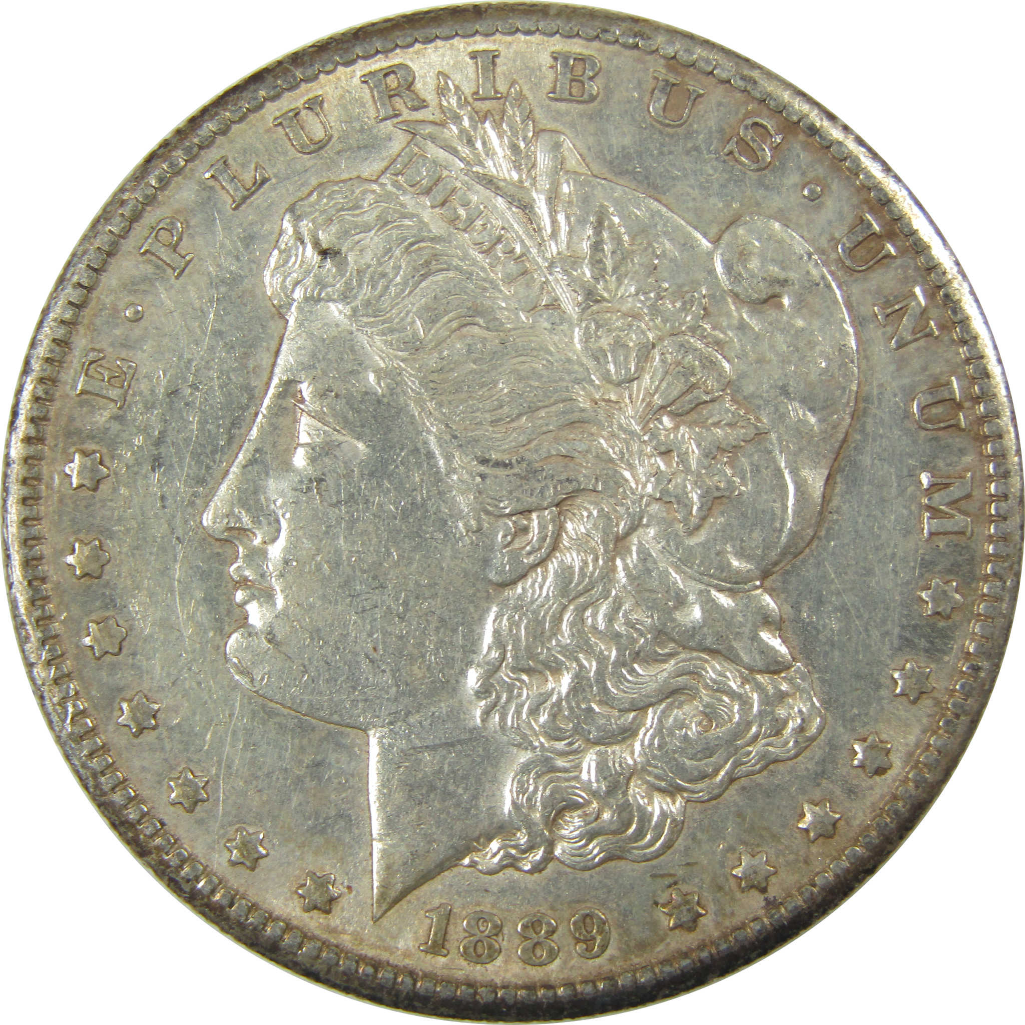 1889 S Morgan Dollar AU About Uncirculated Silver $1 Coin SKU:I20698 - Morgan coin - Morgan silver dollar - Morgan silver dollar for sale - Profile Coins & Collectibles
