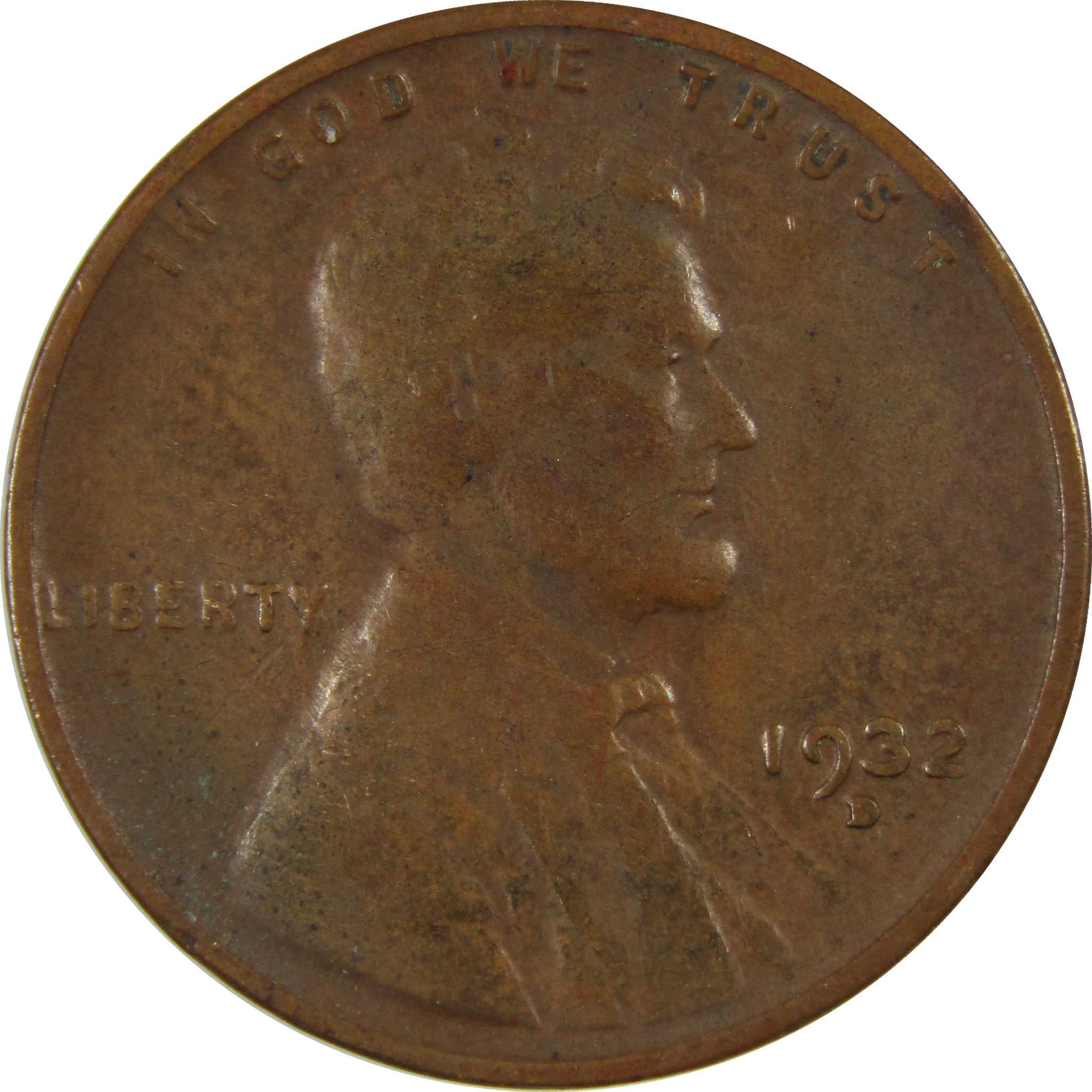 1932 D Lincoln Wheat Cent F Fine Penny 1c Coin Collectible SKU:I27119