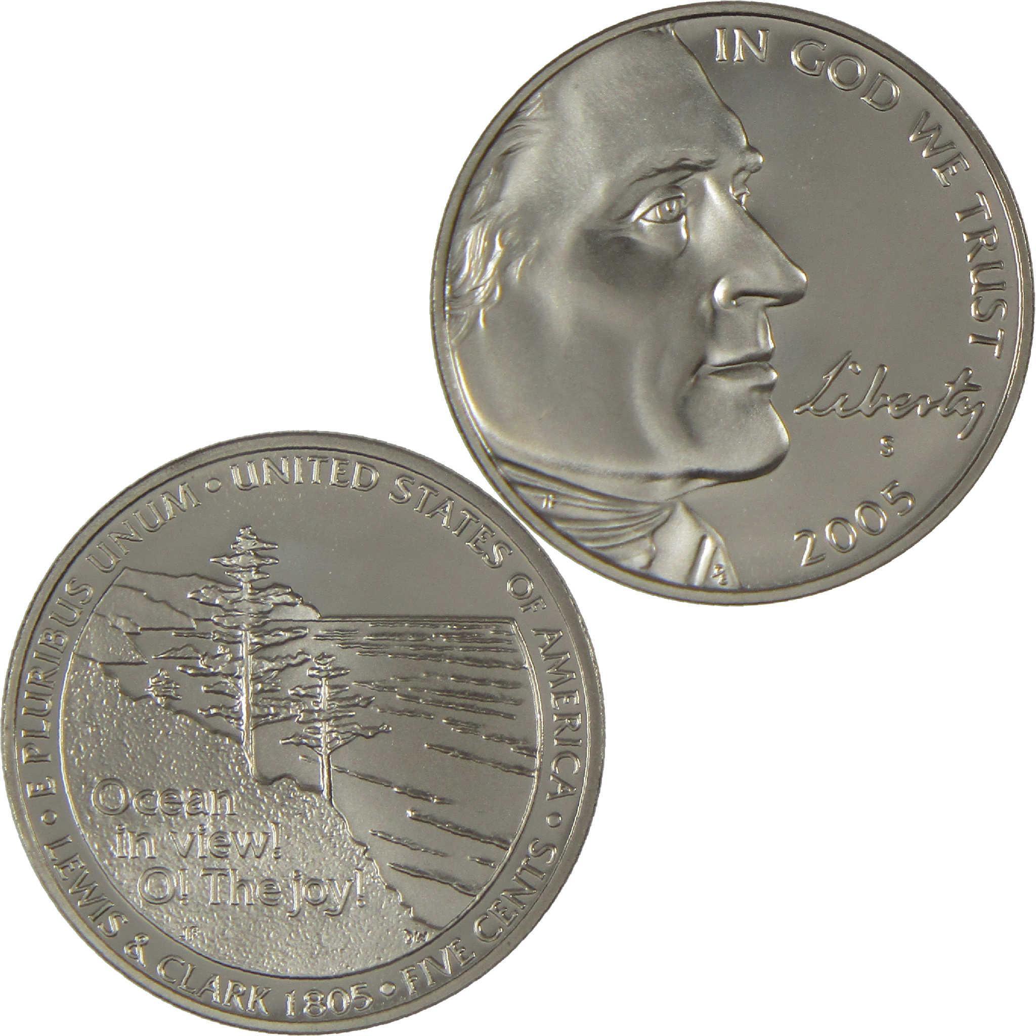 2005 S Ocean in View Jefferson Nickel Choice Proof 5c Coin