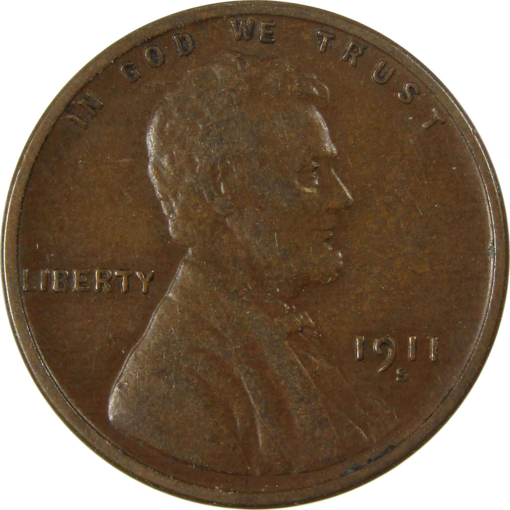 1911 S Lincoln Wheat Cent VF Very Fine Penny 1c Coin SKU:I27662