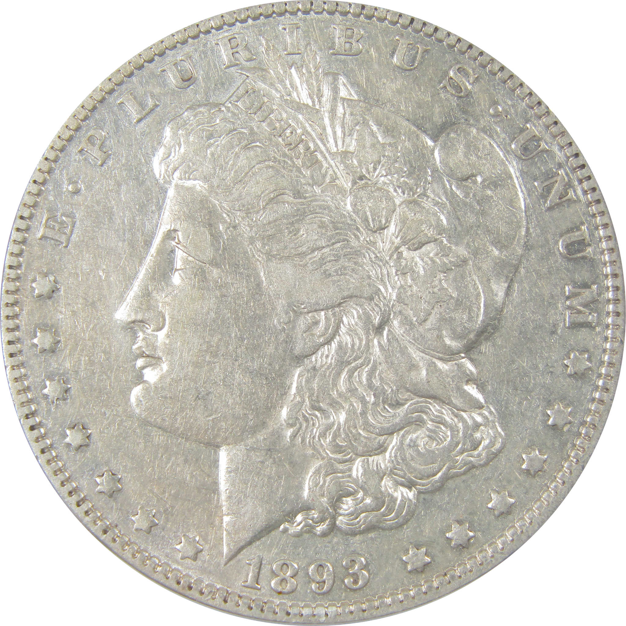 1893 Morgan Dollar EF 45 ICG Silver $1 Coin SKU:I23819 - Morgan coin - Morgan silver dollar - Morgan silver dollar for sale - Profile Coins & Collectibles