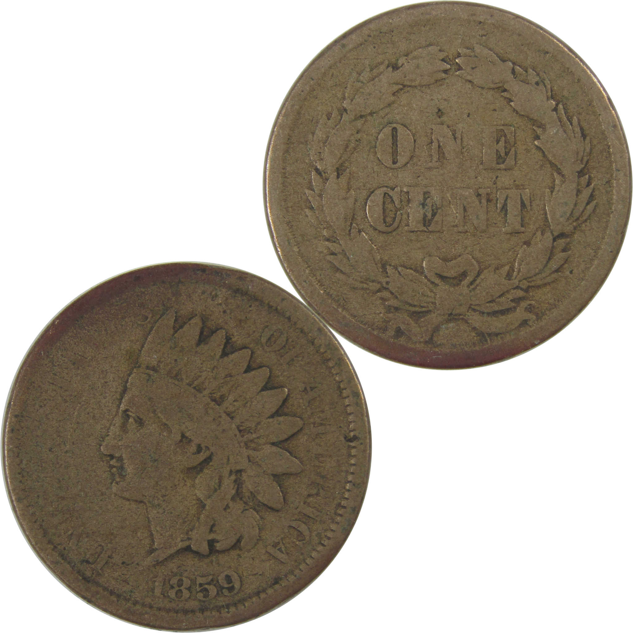 1859 Indian Head Cent G Good Penny 1c Coin SKU:I23278