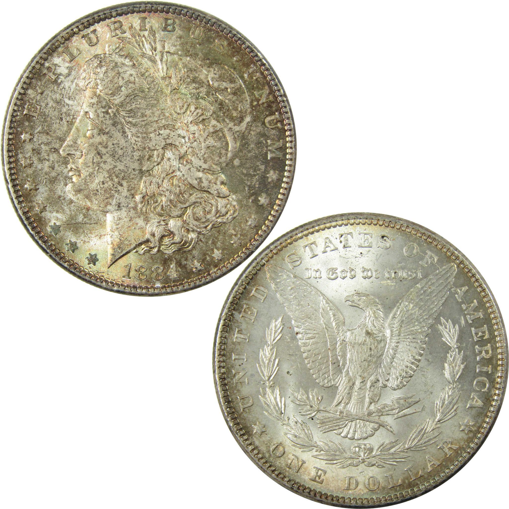 1884 Morgan Silver Dollar Uncirculated Mint State Toned SKU:I25351