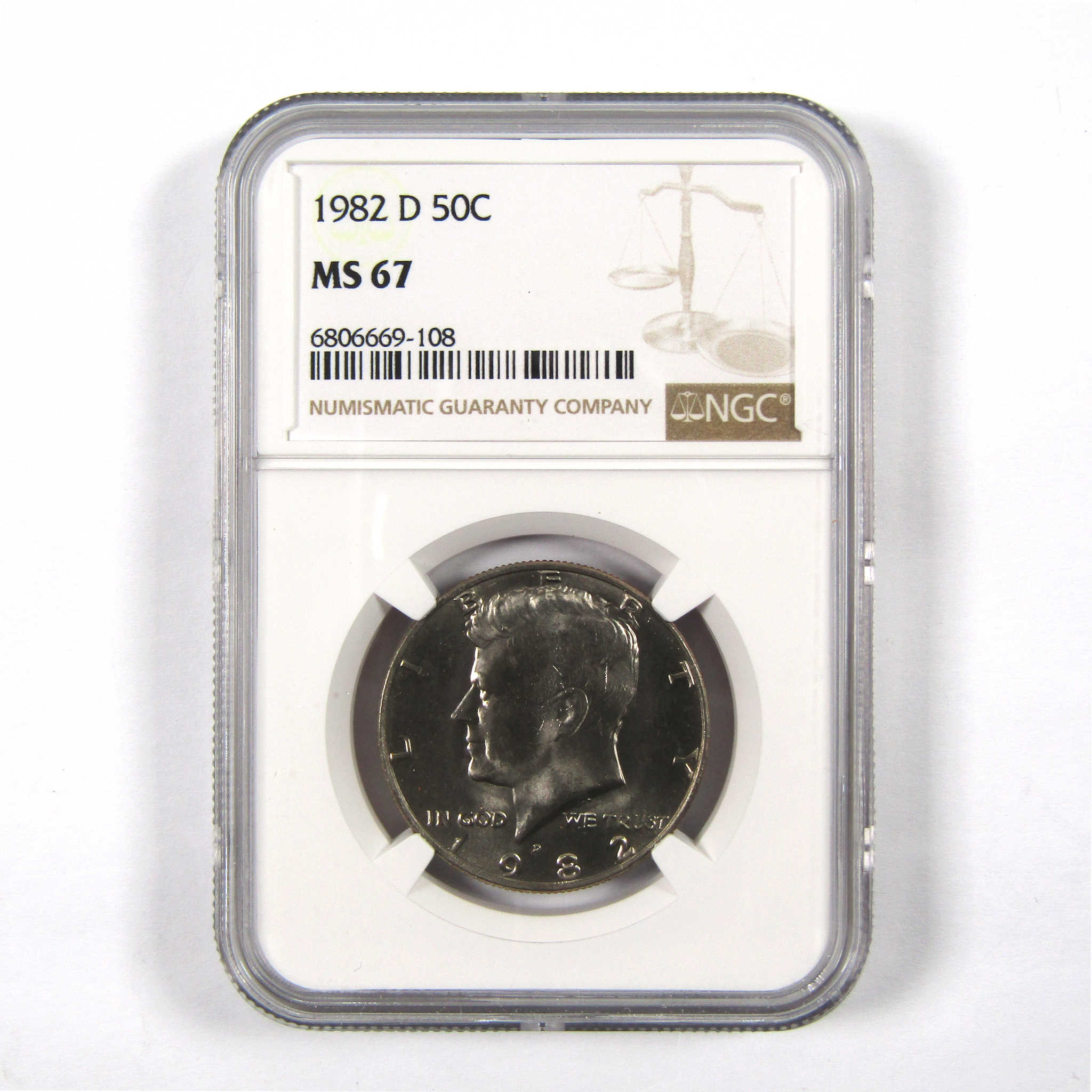 1982 D Kennedy Half Dollar MS 67 NGC Clad 50c Uncirculated SKU:I9755