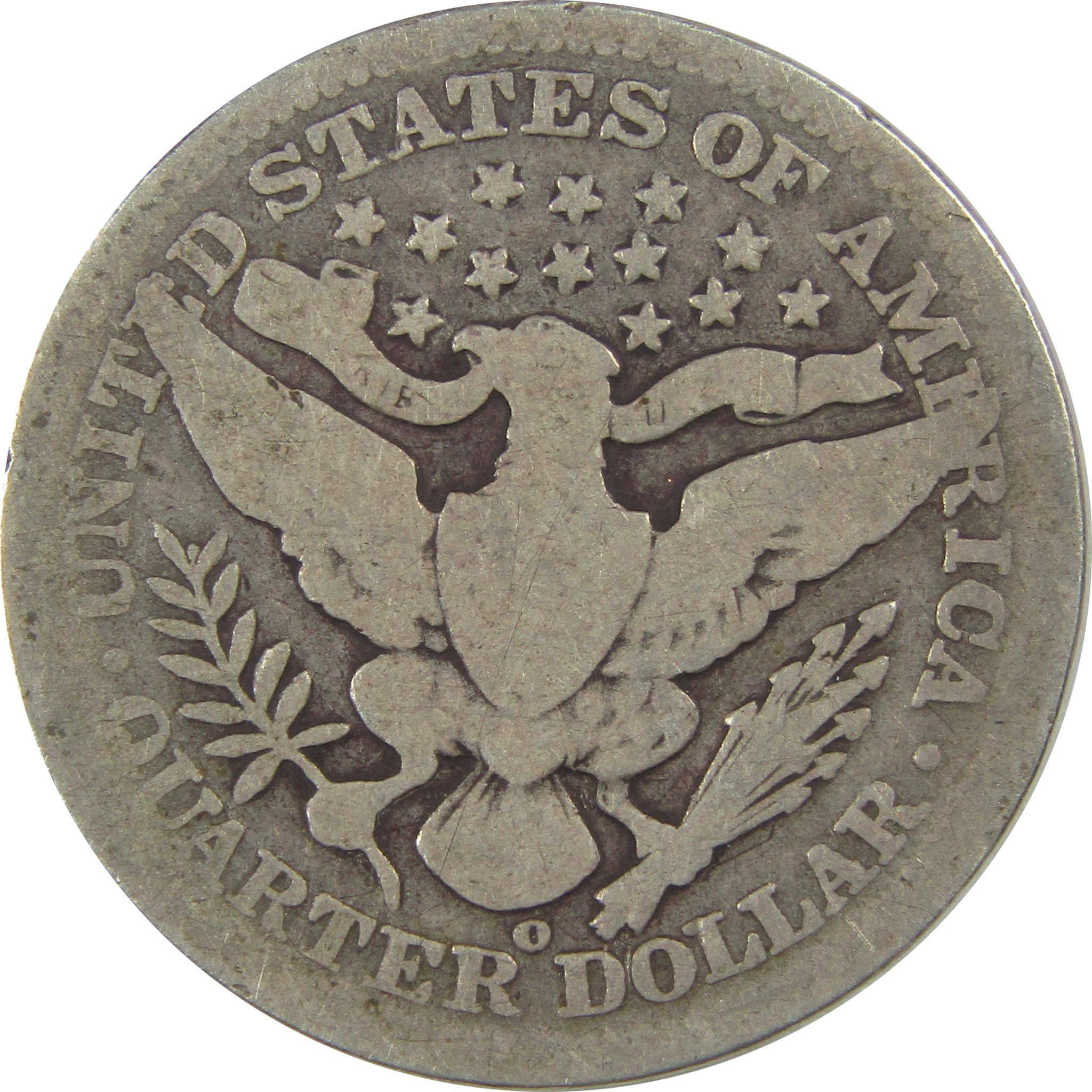1905 O Barber Quarter G Good Silver 25c Coin SKU:I21823