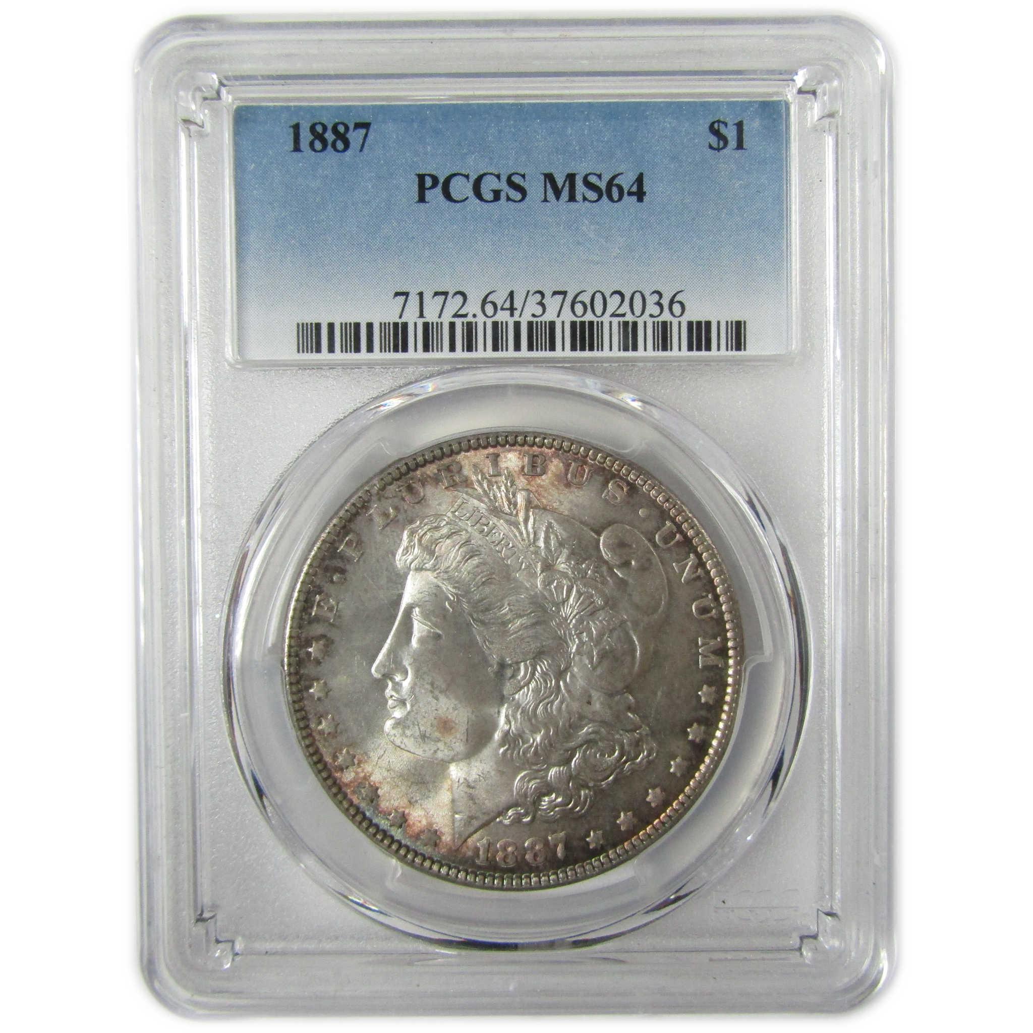 1887 Morgan Silver Dollar MS 64 PCGS Uncirculated $1 Coin SKU:CP927 - Morgan coin - Morgan silver dollar - Morgan silver dollar for sale - Profile Coins & Collectibles