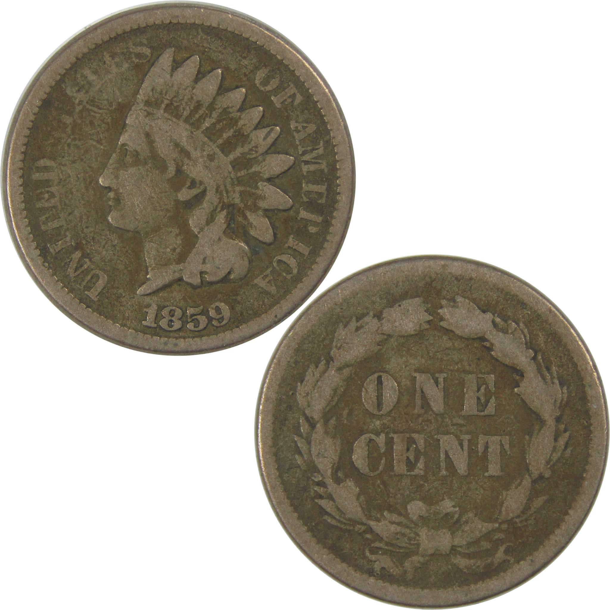 1859 Indian Head Cent G Good Penny 1c Coin SKU:I23275
