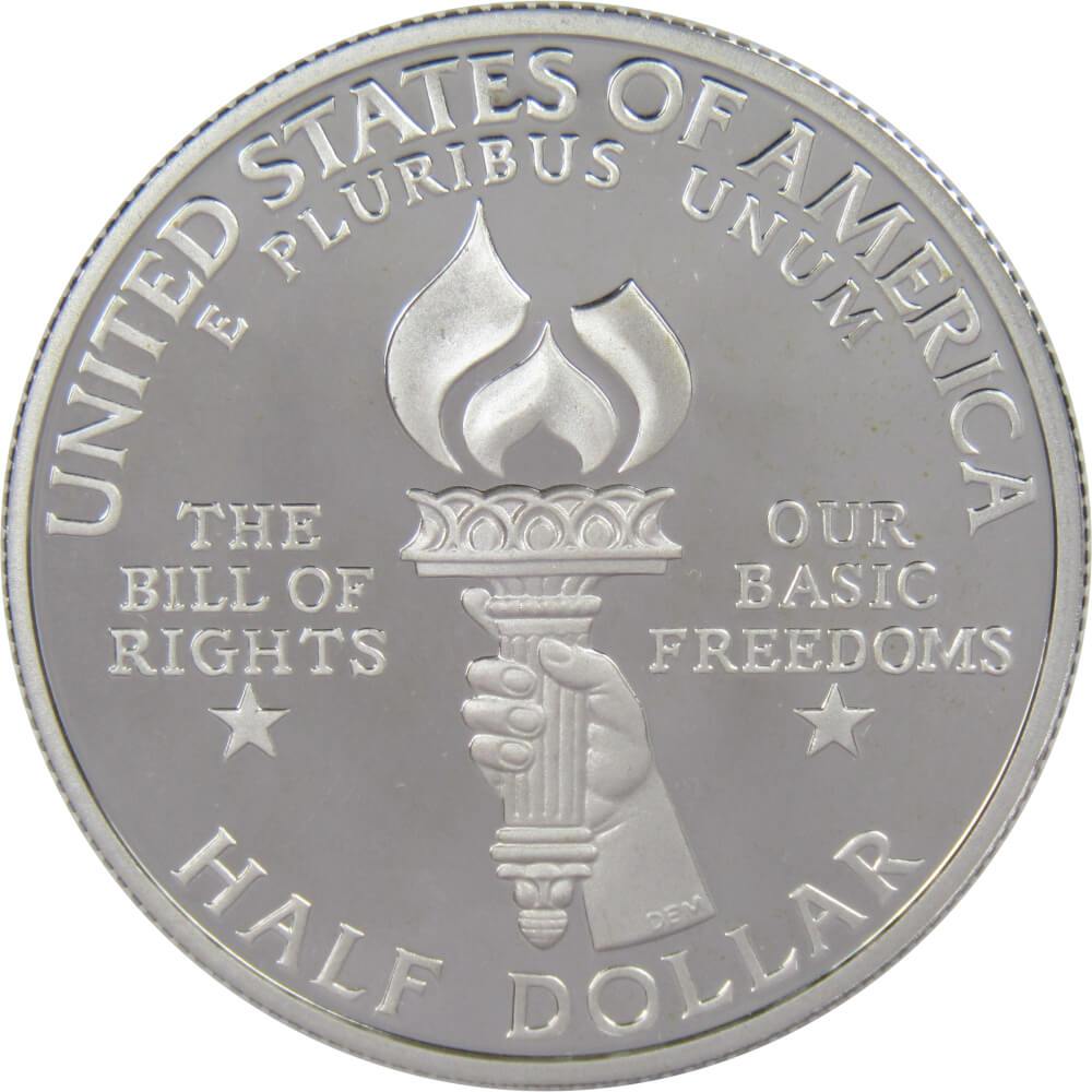Bill of Rights Commemorative Half Dollar 1993 S Proof Silver 50c Coin