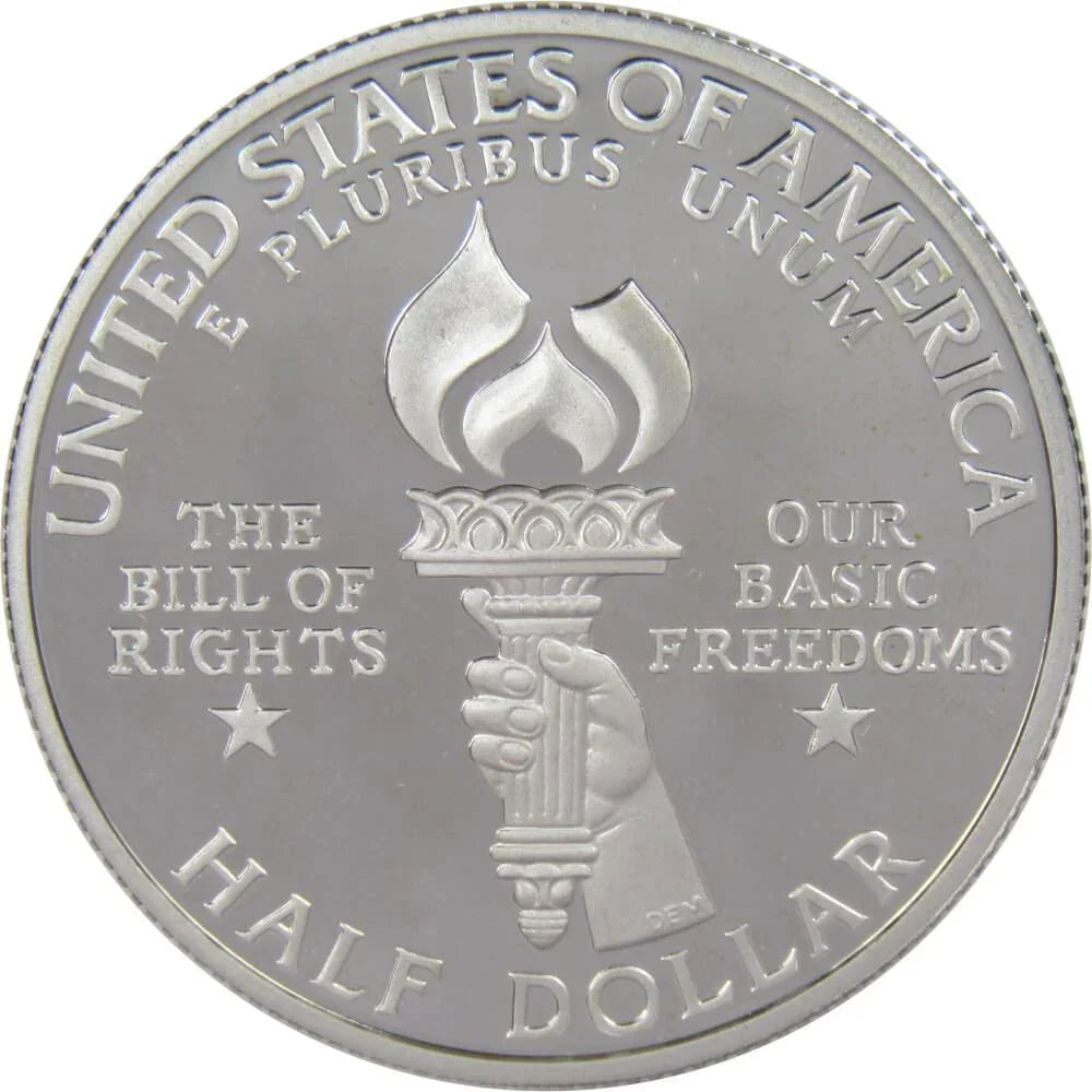 1993 S Bill of Rights Commemorative Silver Half Dollar Proof 50c Coin