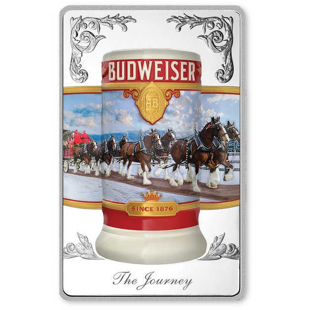 Budweiser The Journey Stein-themed White Brass Collectible Bar