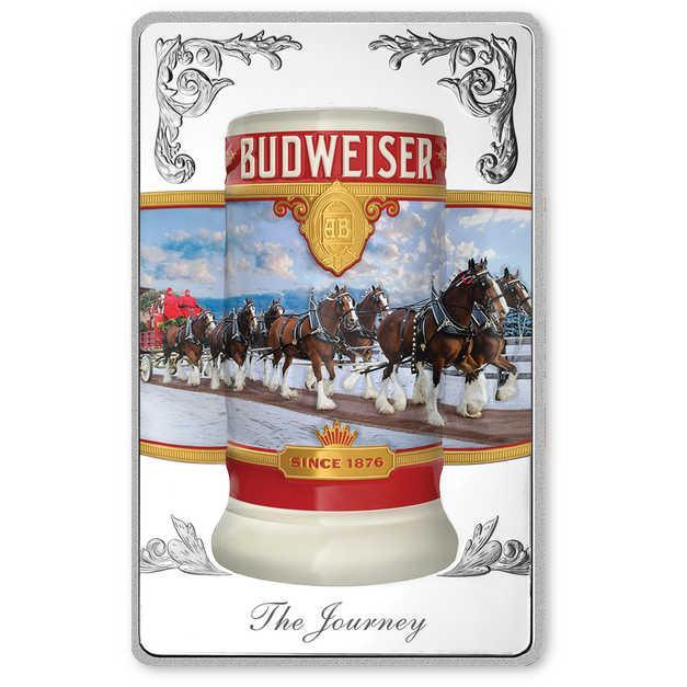 Budweiser The Journey Stein-themed White Brass Collectible Bar