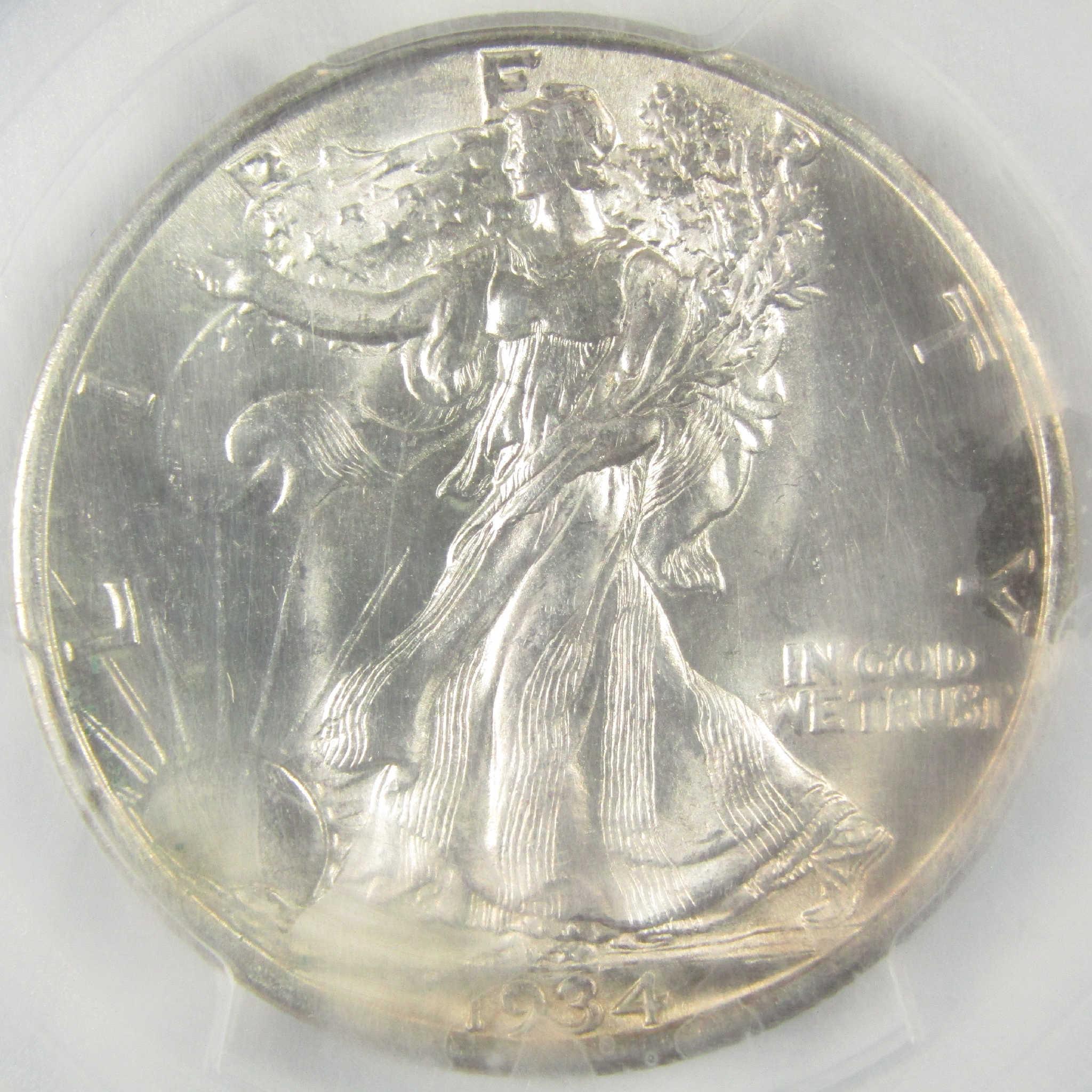 1934 D Liberty Walking Silver Half Dollar MS 64 PCGS Uncirculated