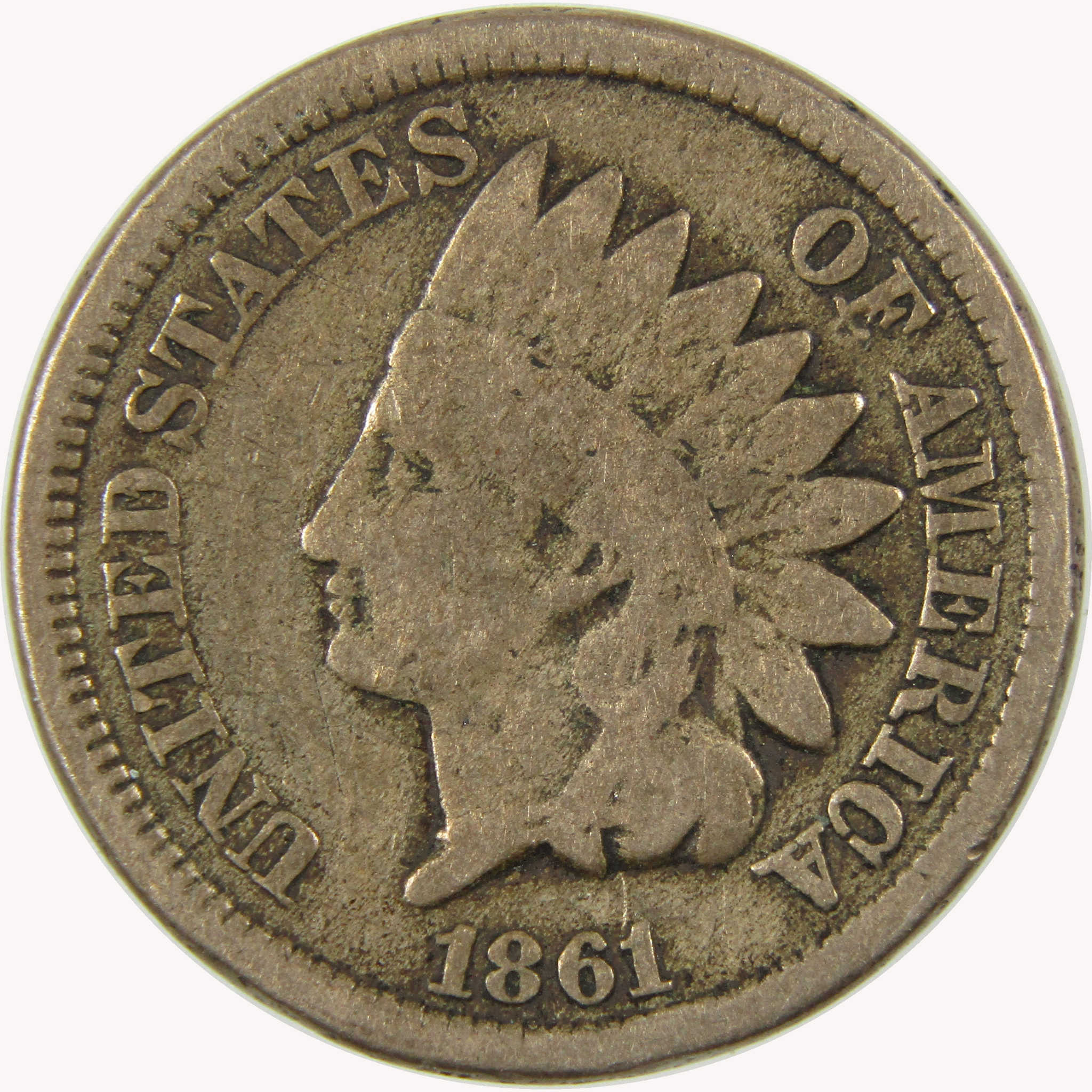 1861 Indian Head Cent G Good Penny 1c Coin SKU:CP1078