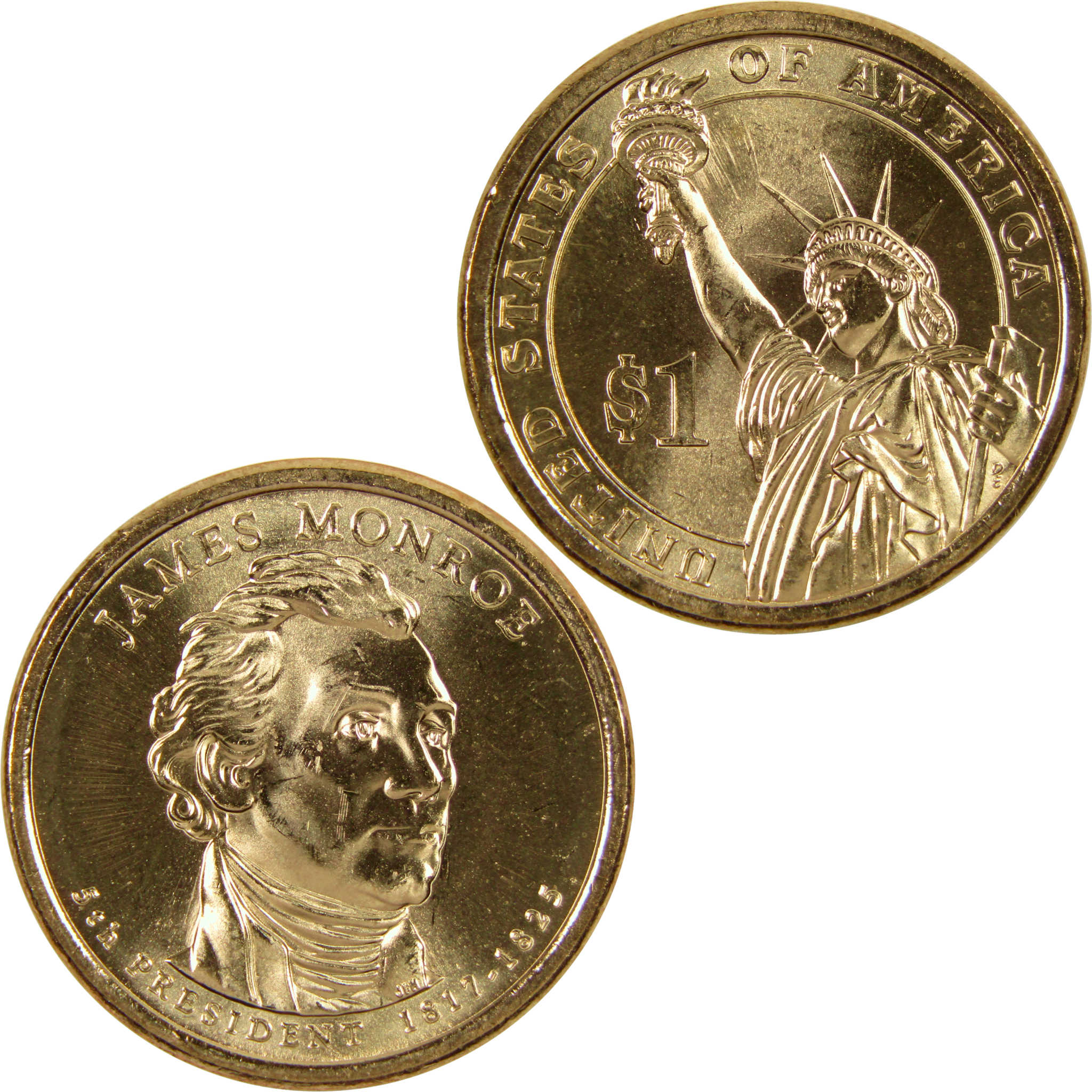 2008 P James Monroe Presidential Dollar BU Uncirculated $1 Coin